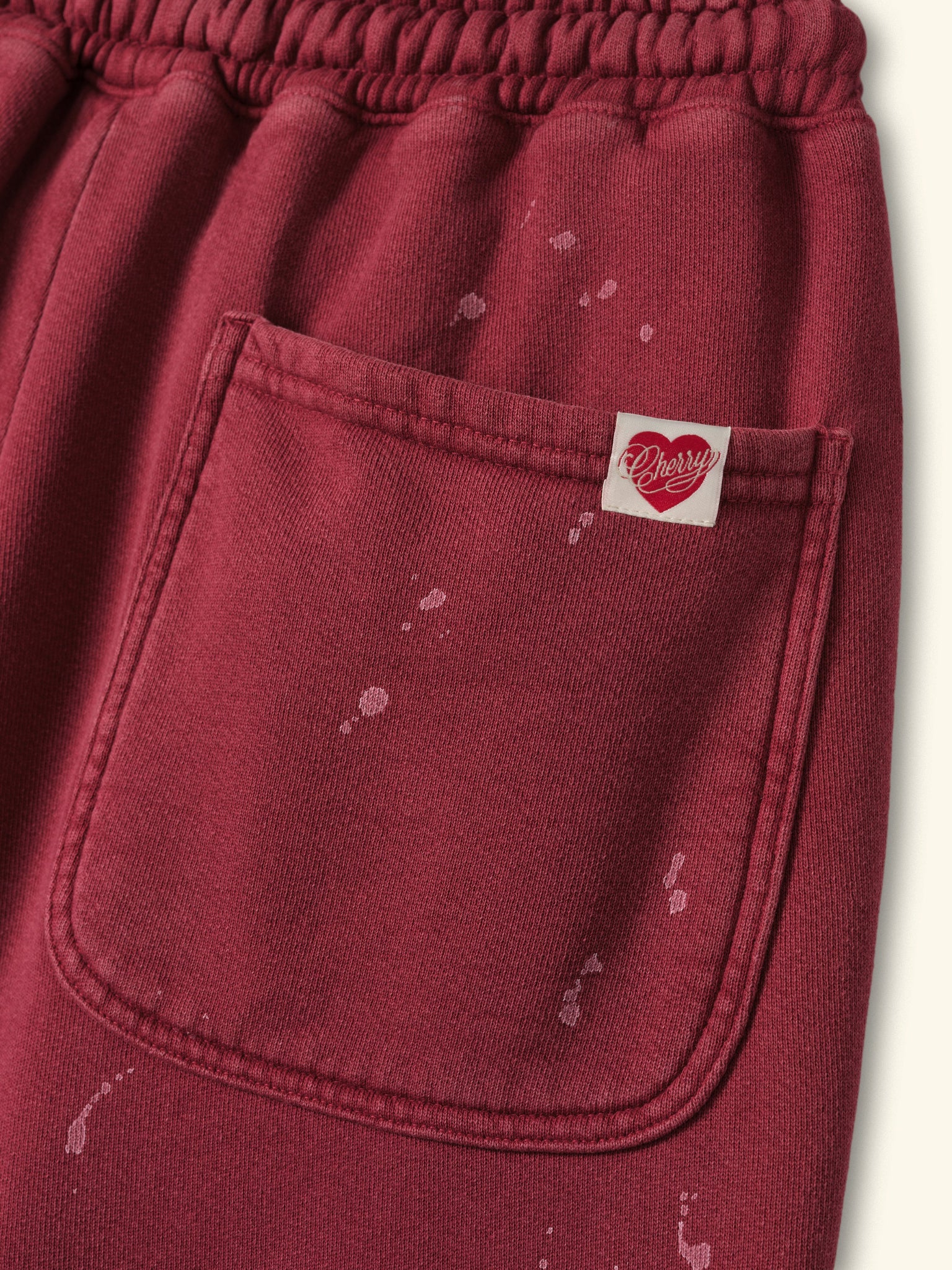 Valentine's Distressed Parachute Sweatpants (Sun Faded Red) - Image 5