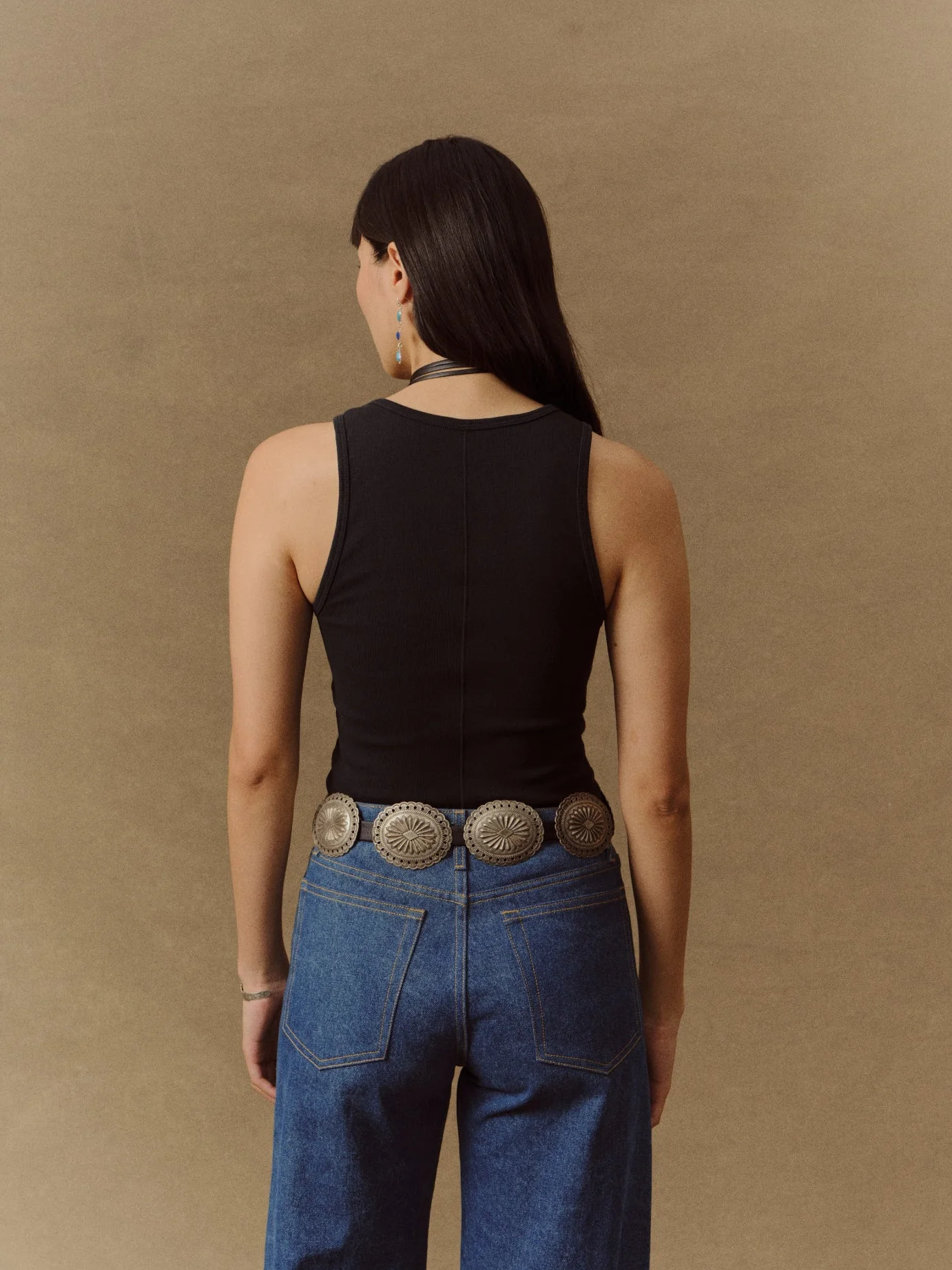 Women's Studded Valentine's Tank Top (Vintage Black) - Image 3