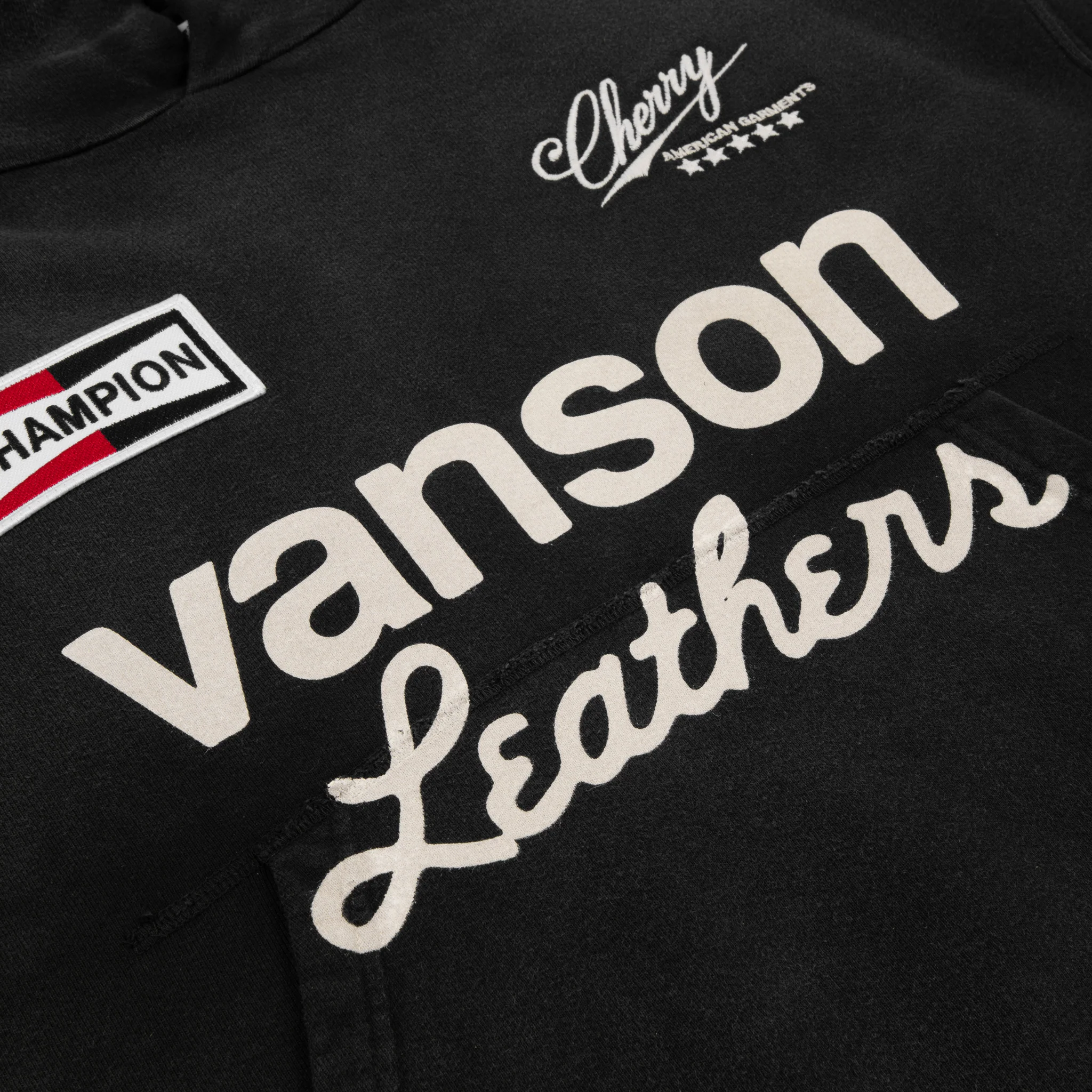 Vanson Hoodie (Vintage Black) - Image 3