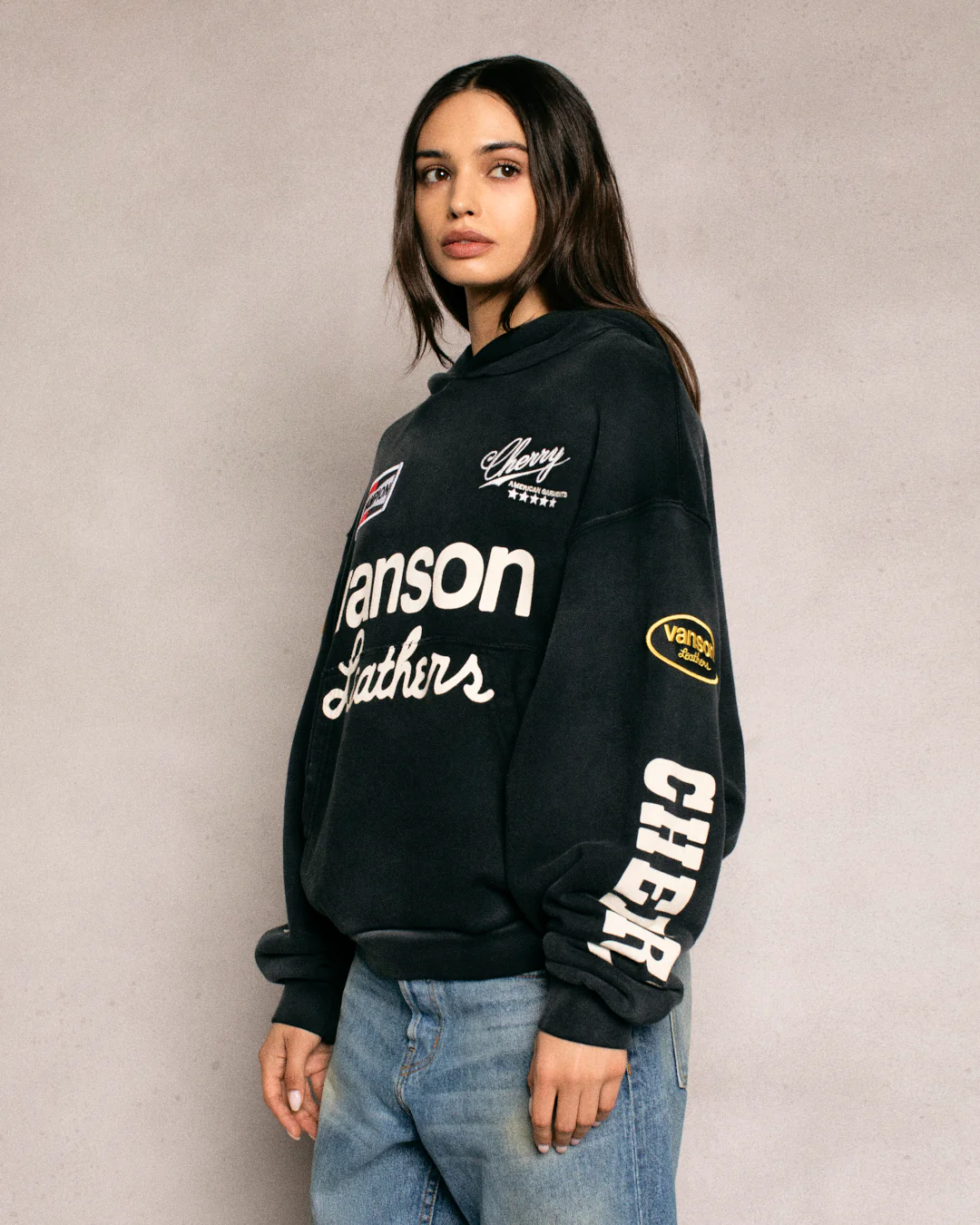 Vanson Hoodie (Vintage Black) - Image 7