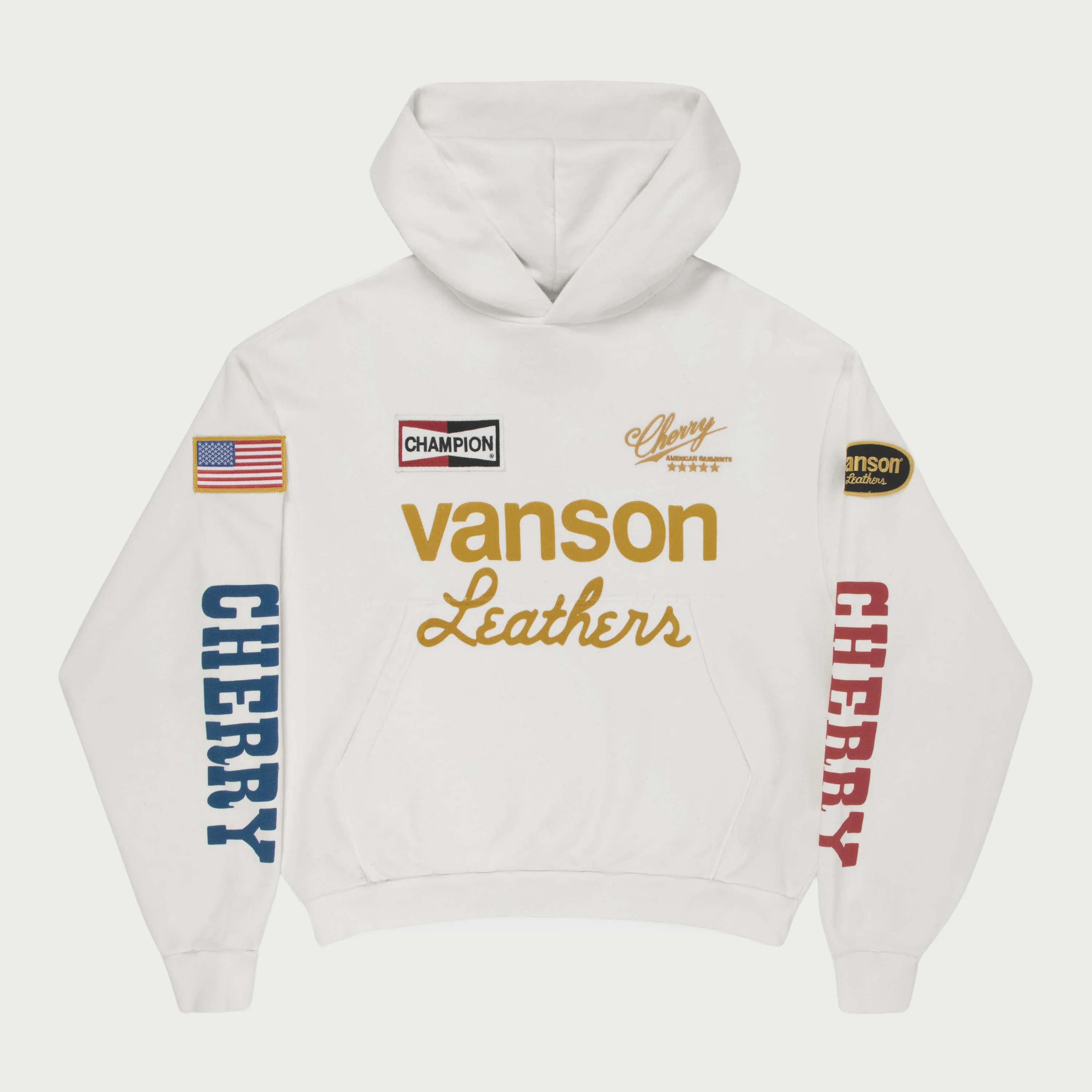 Vanson Hoodie (Vintage White)