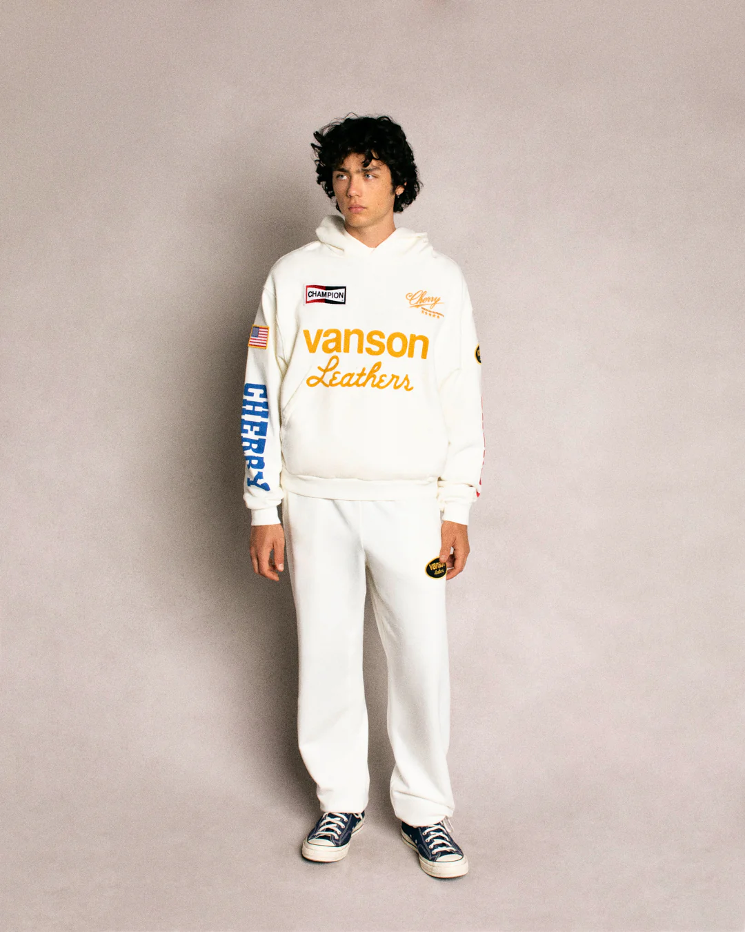 Vanson Hoodie (Vintage White) - Image 6