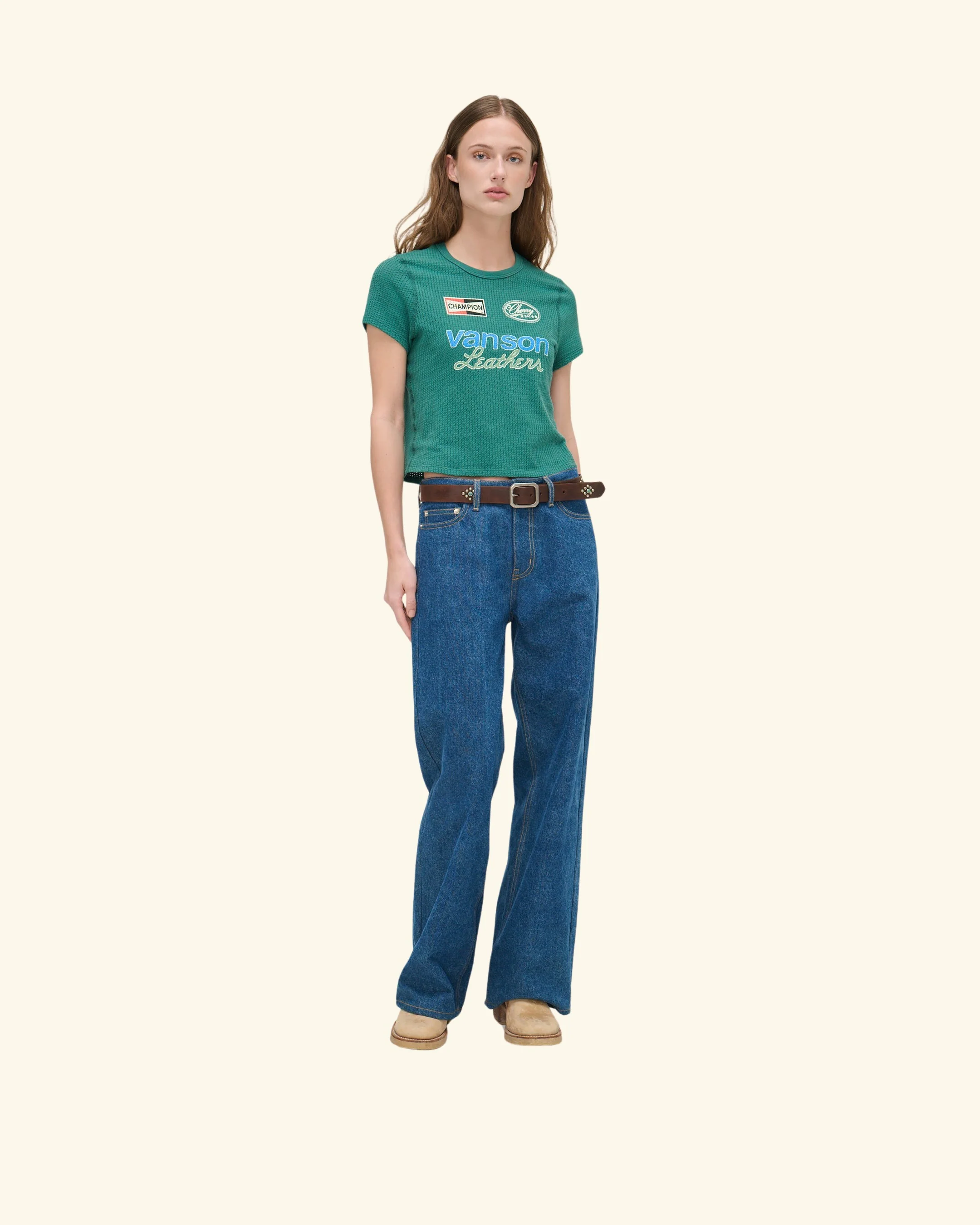 Vanson Mesh Baby Tee (Pine) - Image 3
