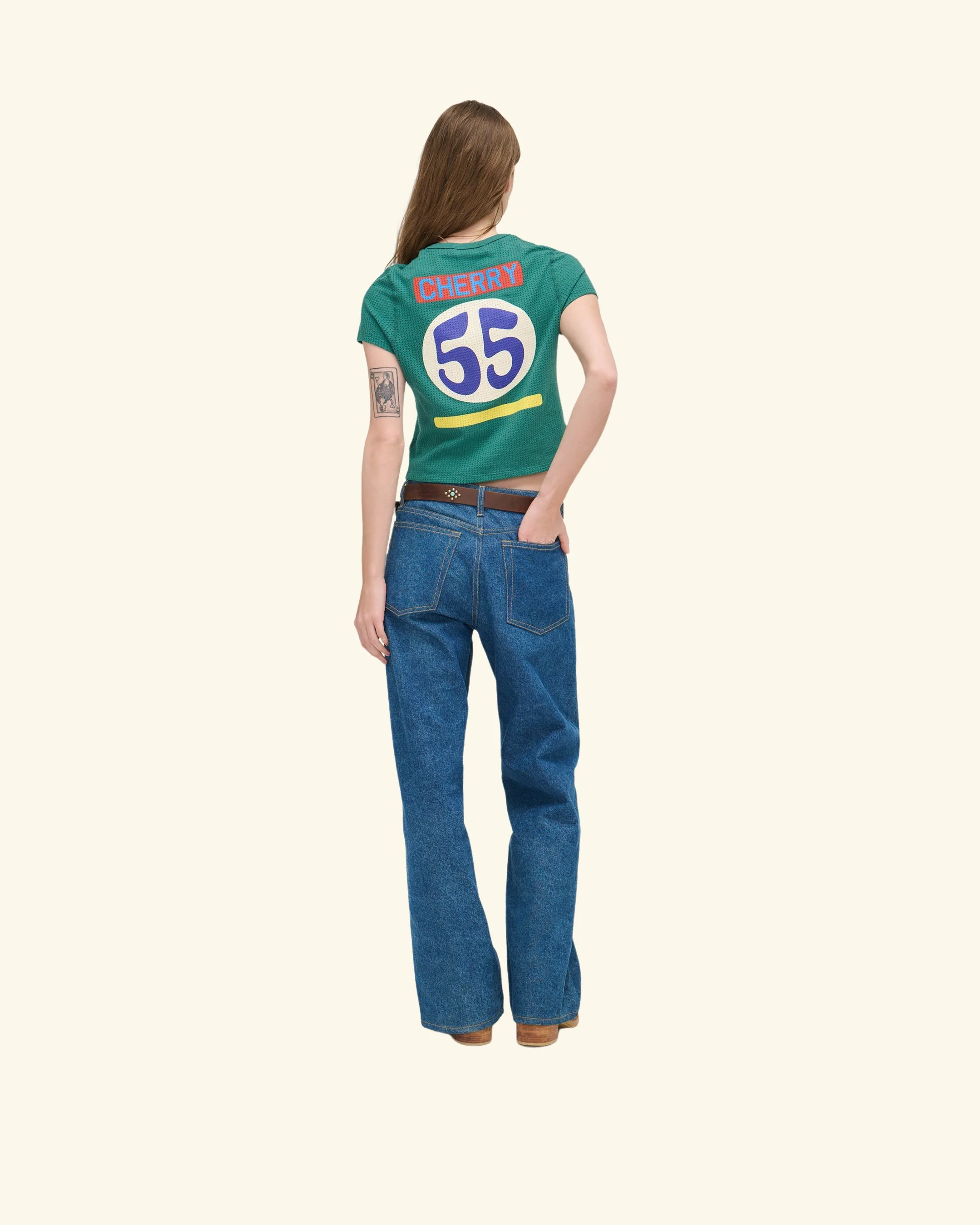 Vanson Mesh Baby Tee (Pine) - Image 5