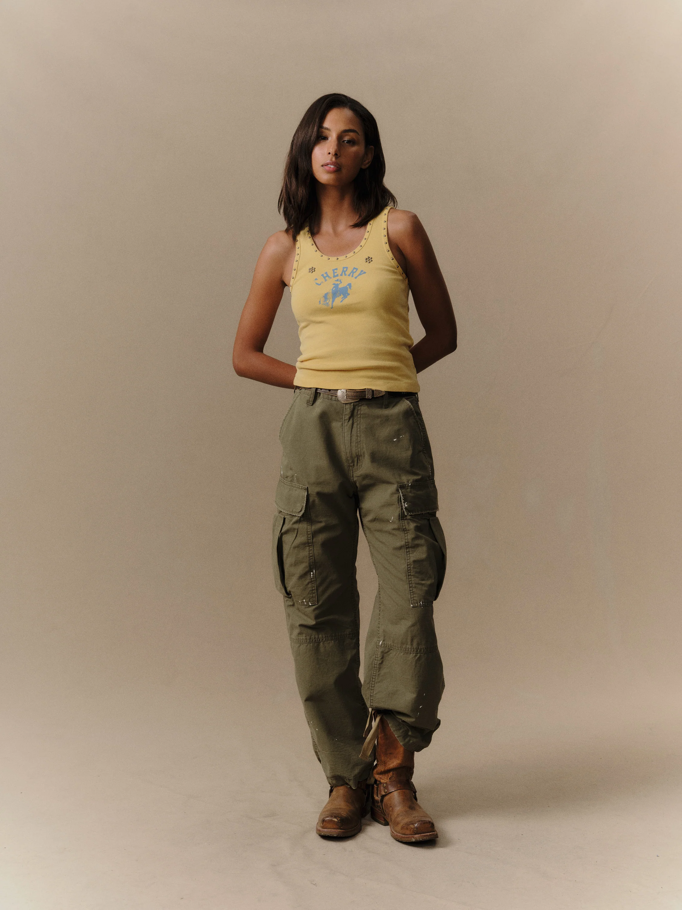 Western Athletic Tank Top (Sun Yellow) - Image 2