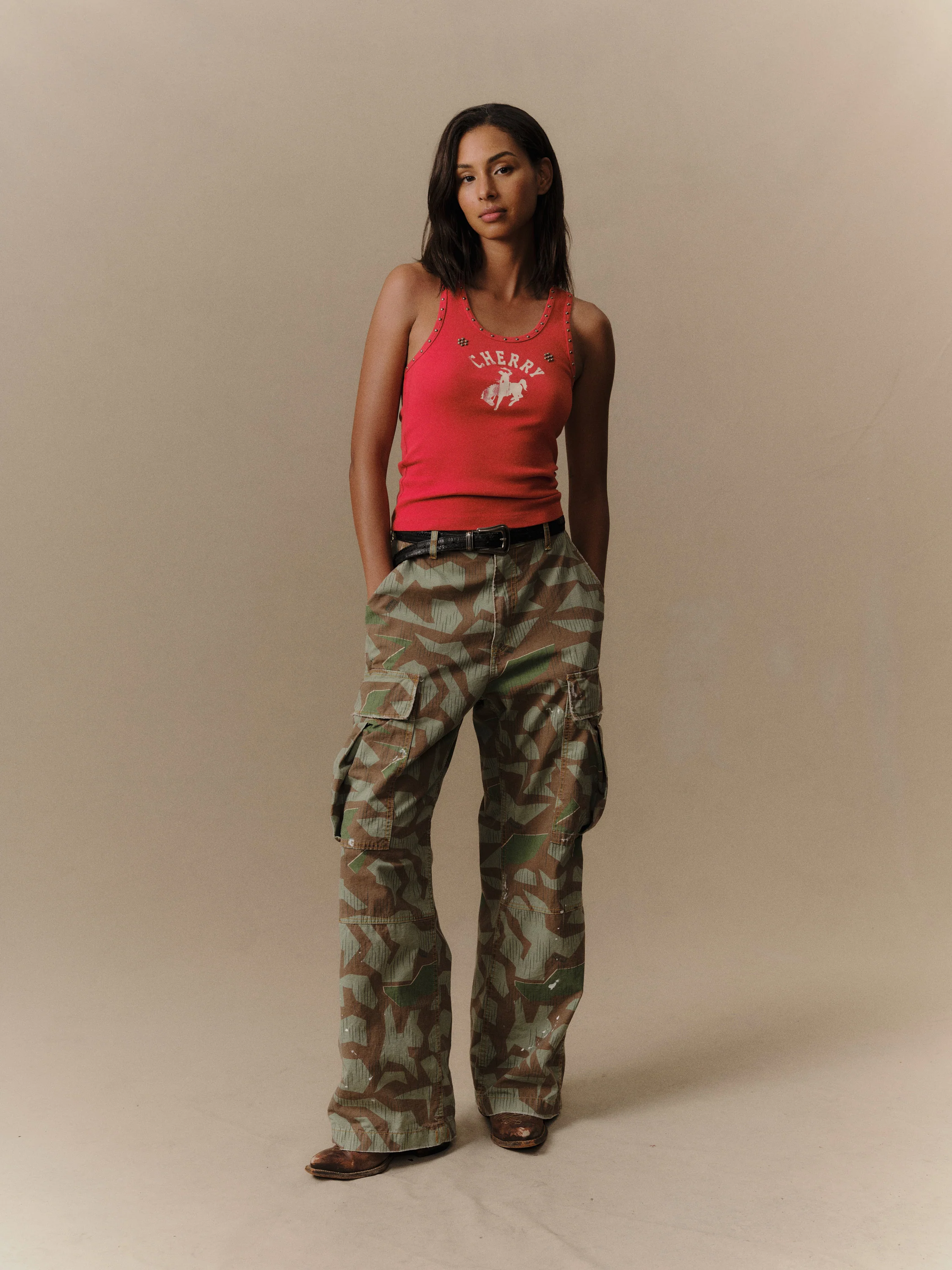 Western Athletic Tank Top (Tomato) - Image 2