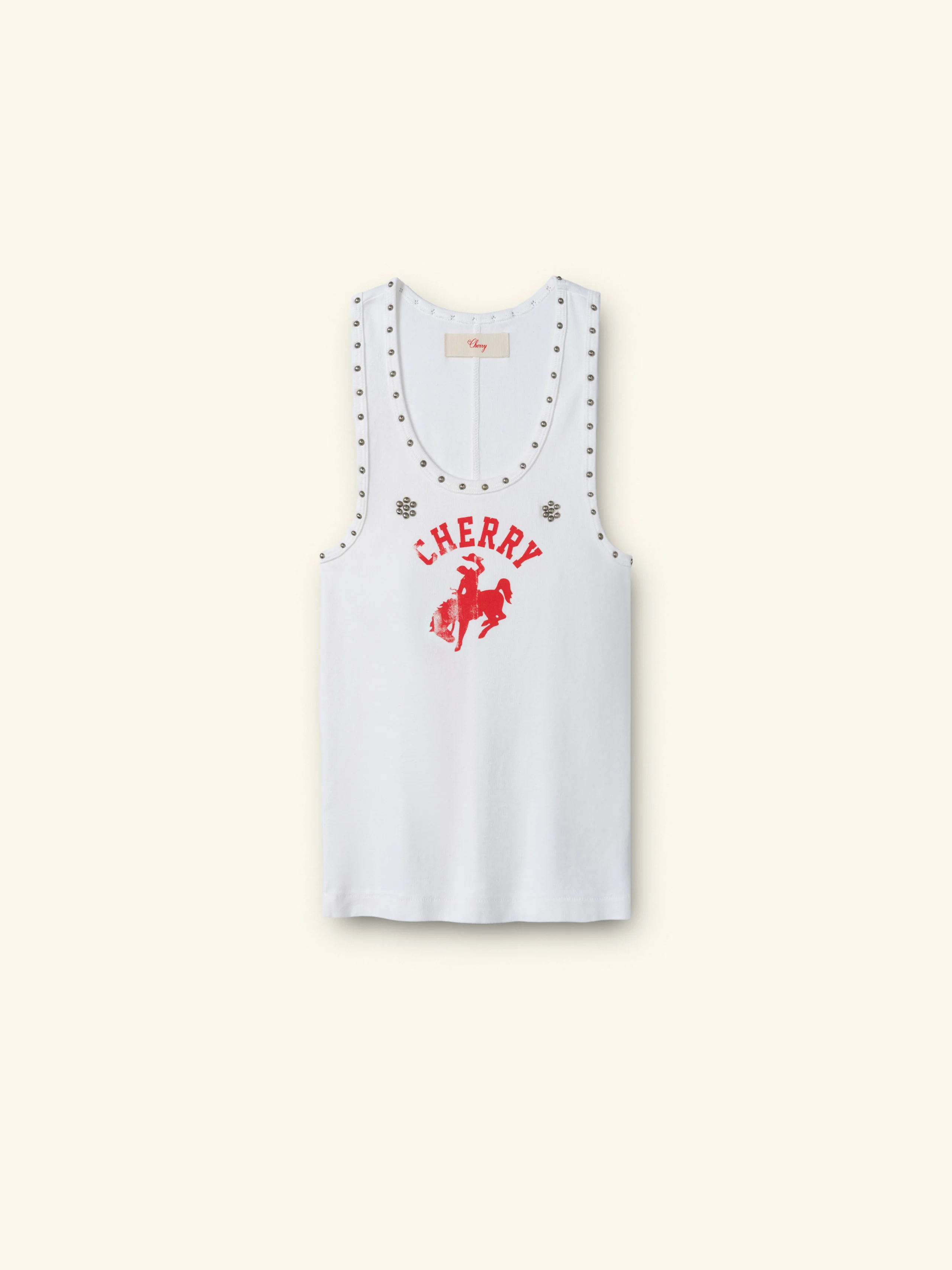 Western Athletic Tank Top (Vintage White)
