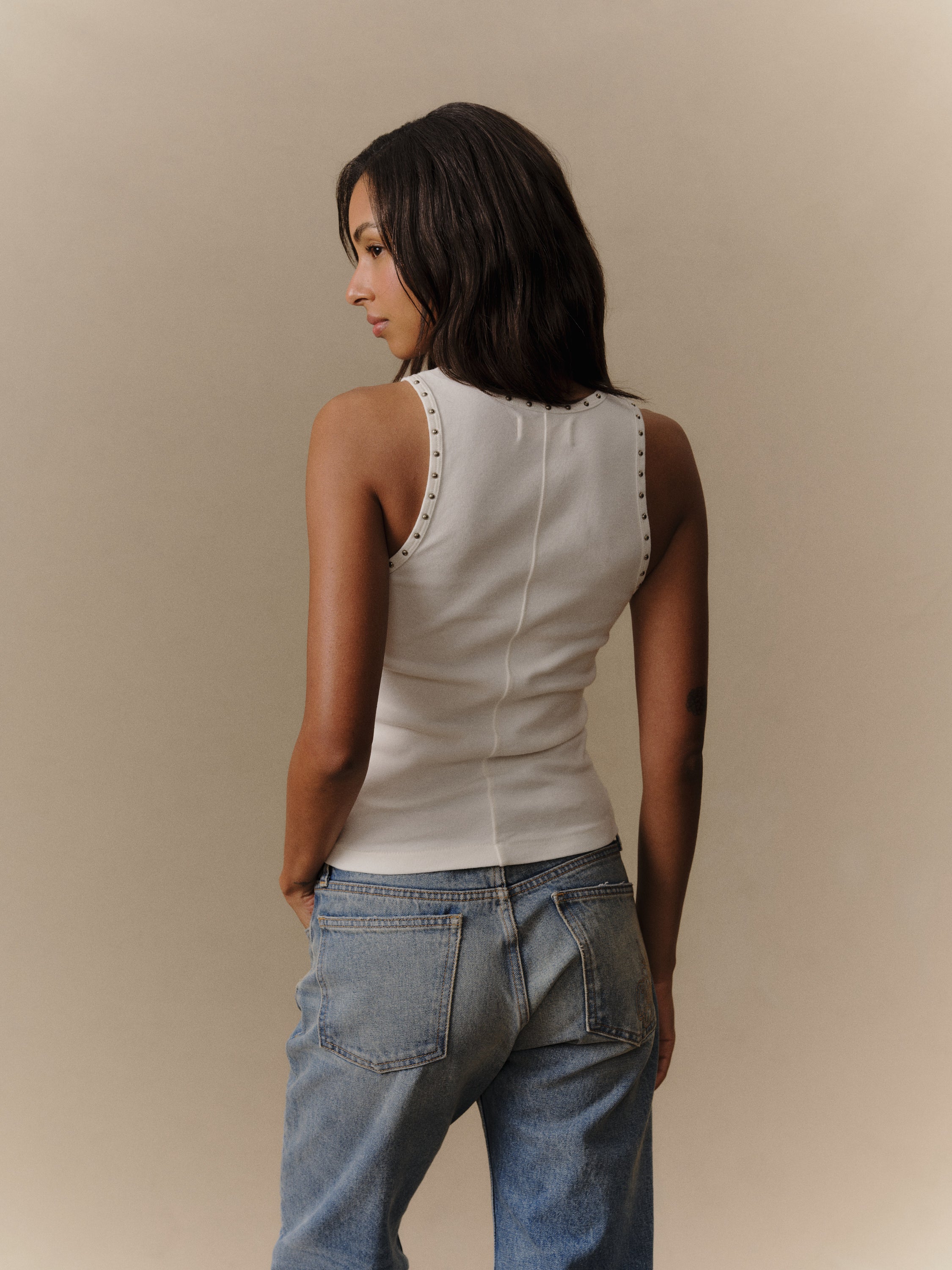 Western Athletic Tank Top (Vintage White) - Image 4