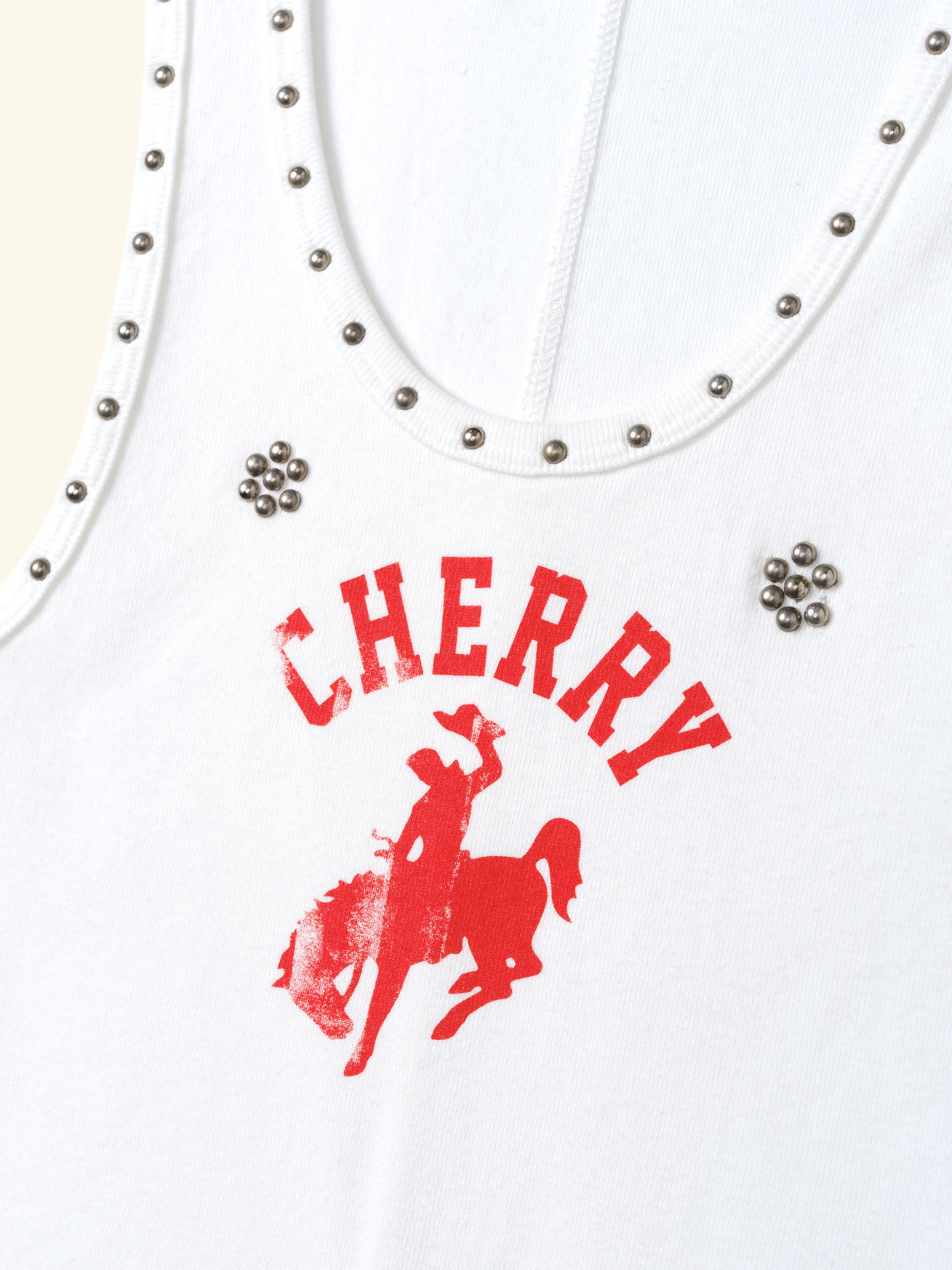 Western Athletic Tank Top (Vintage White) - Image 5