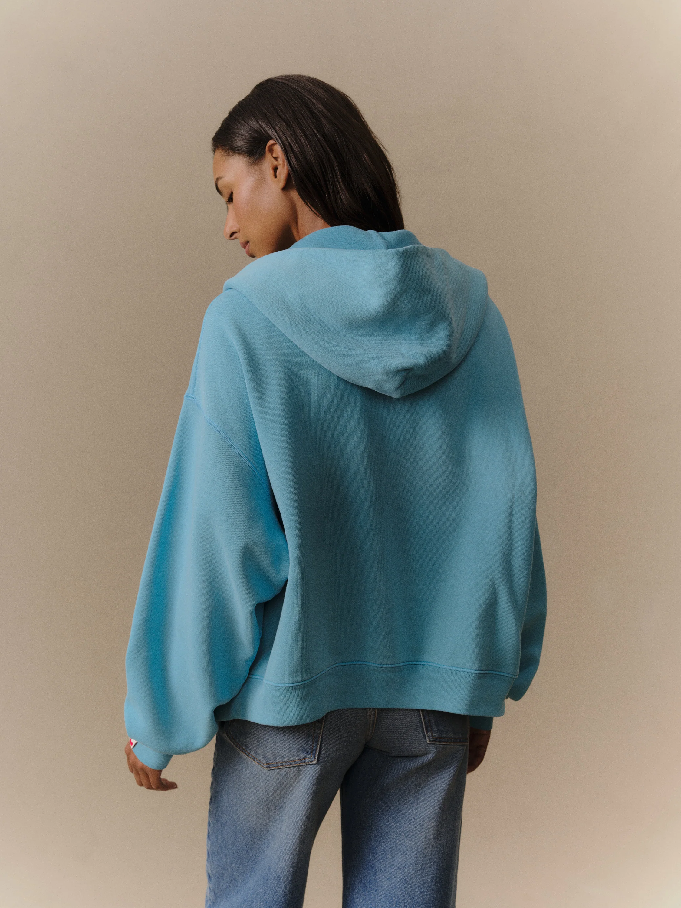 Western Athletic Zip Up Hoodie (Turquoise) - Image 4