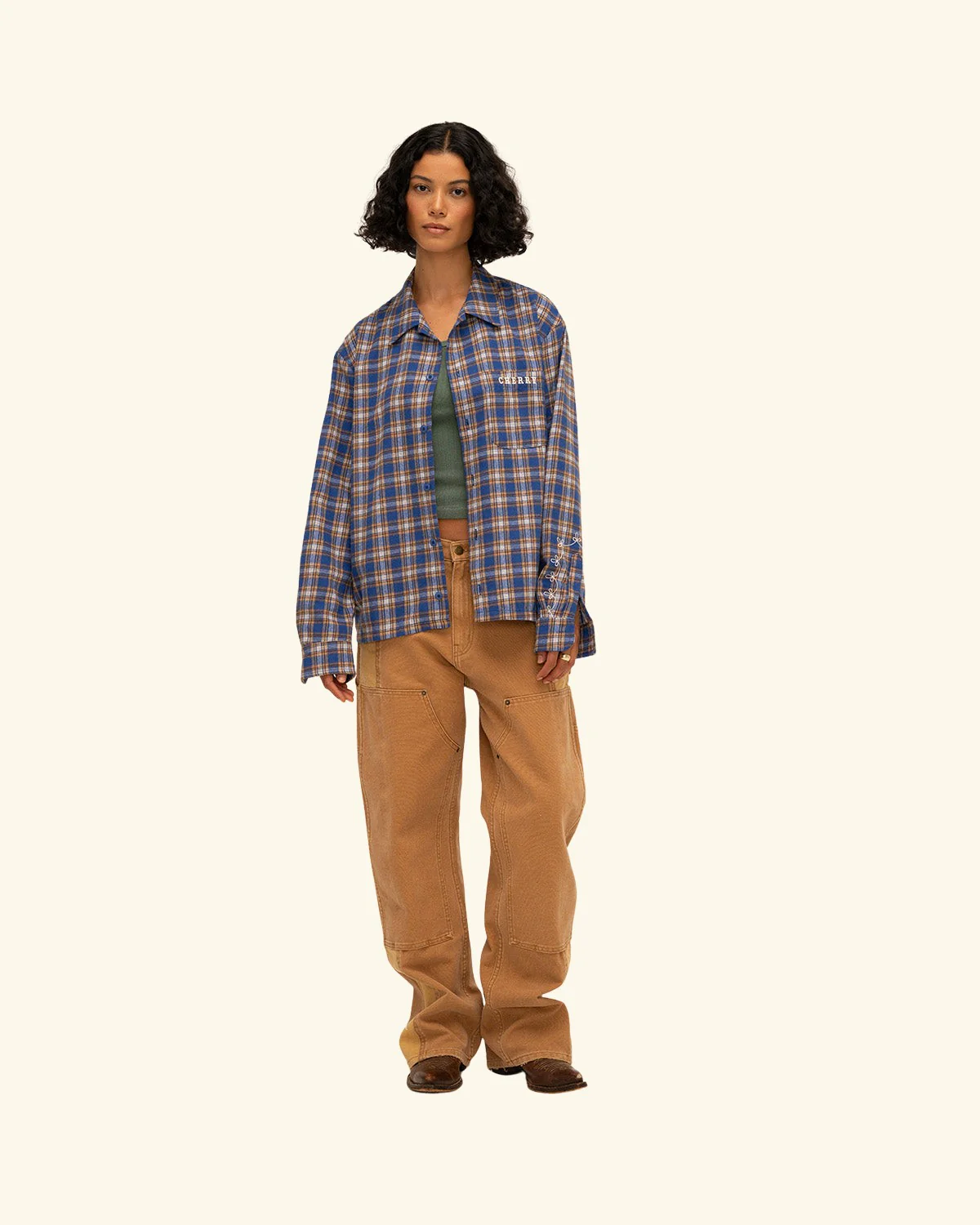 Western Boxy Plaid Shirt - Image 5