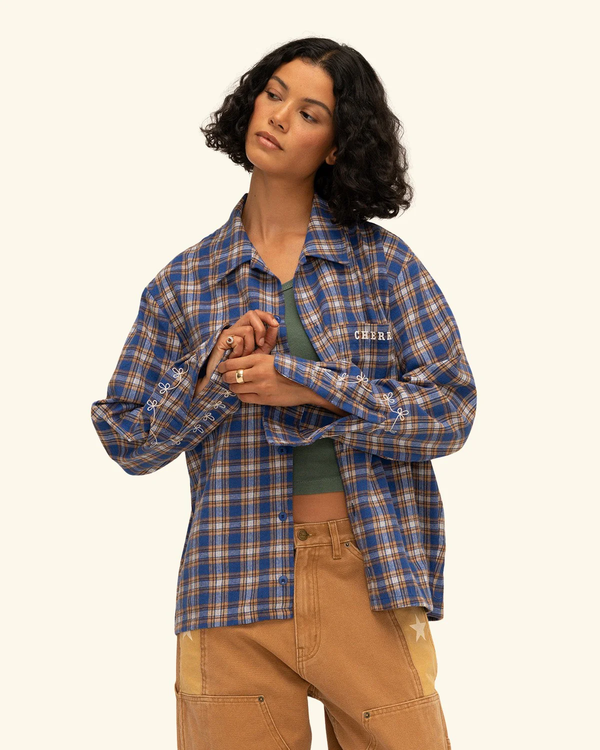 Western Boxy Plaid Shirt - Image 6
