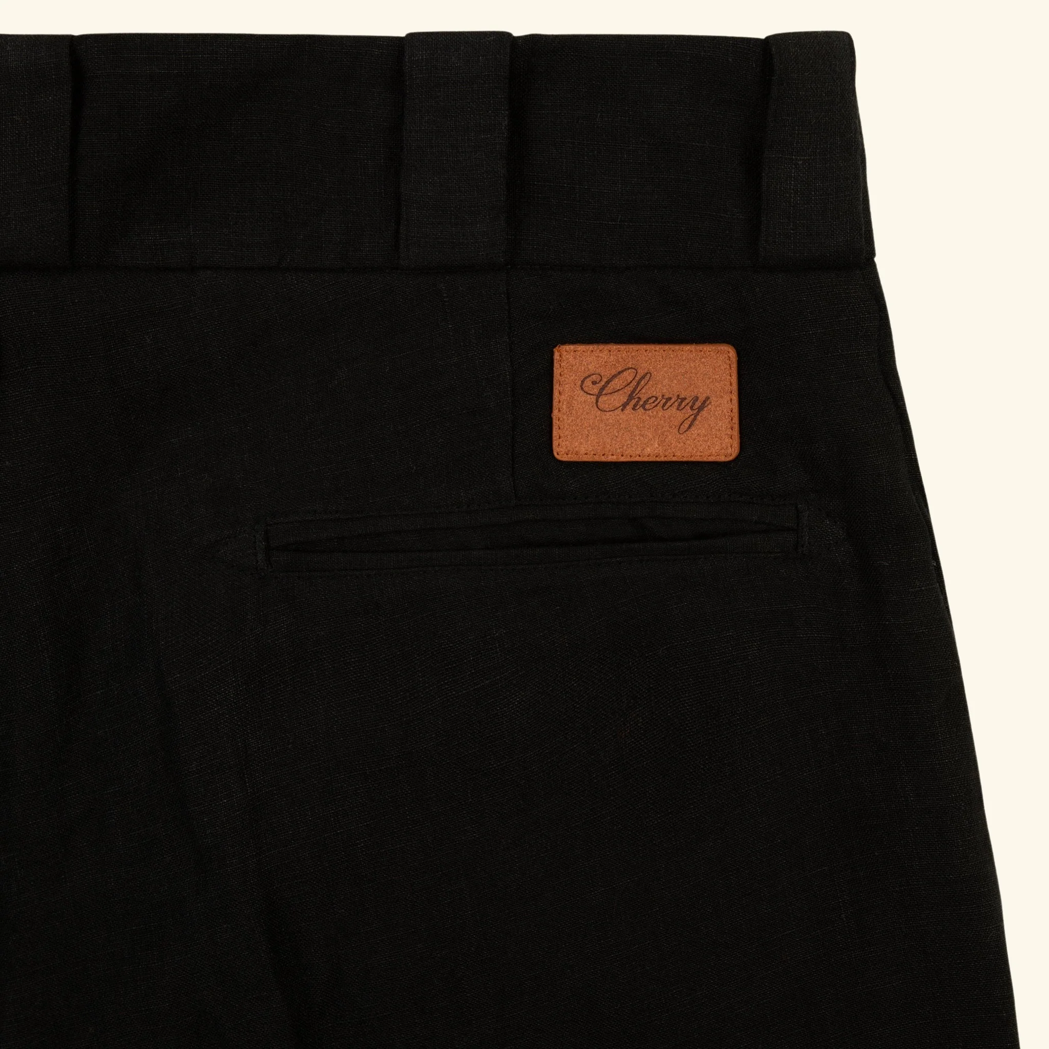 Linen Western Chino Pants (Black) - Image 6