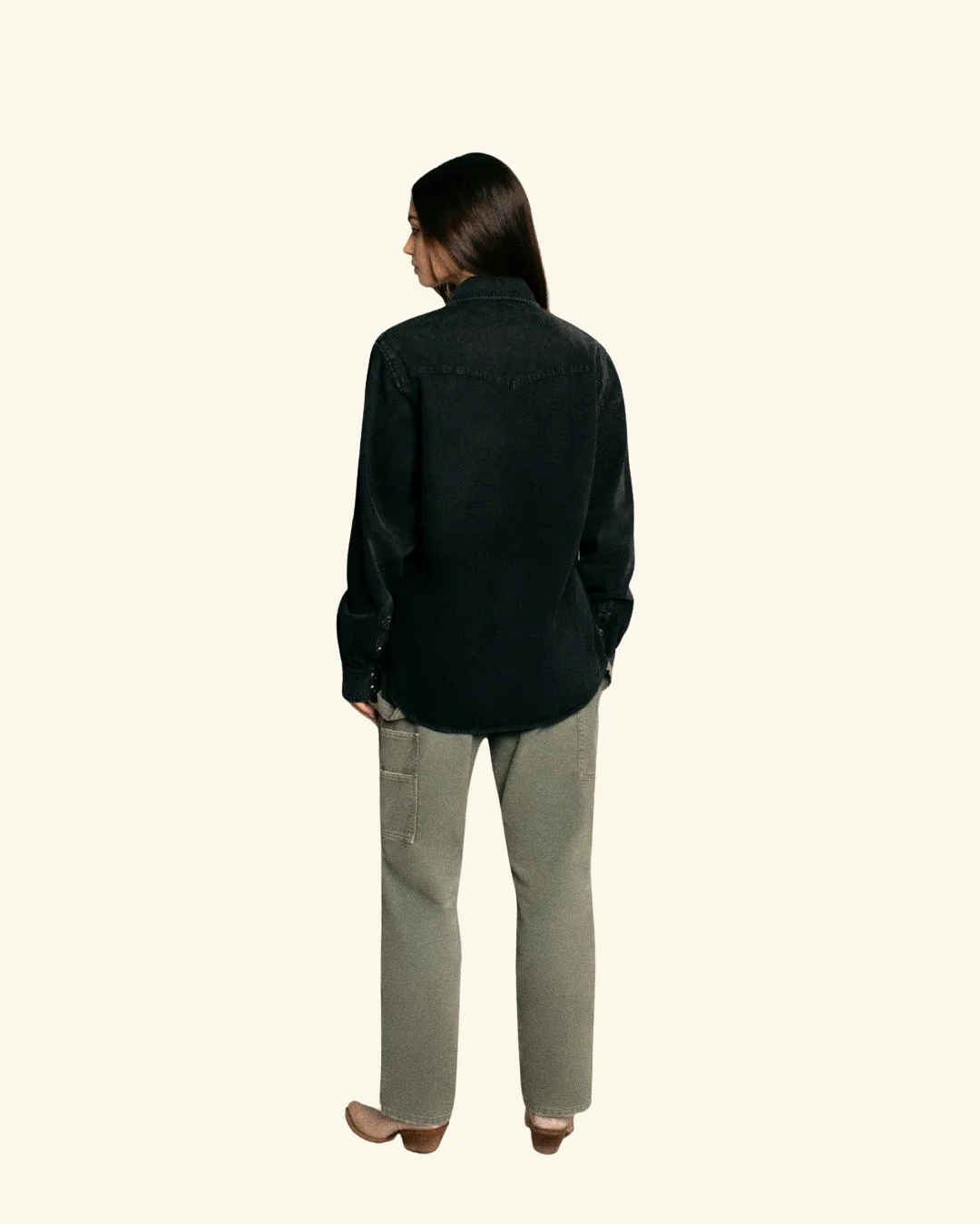 Western Snap Shirt (Black) - Image 3