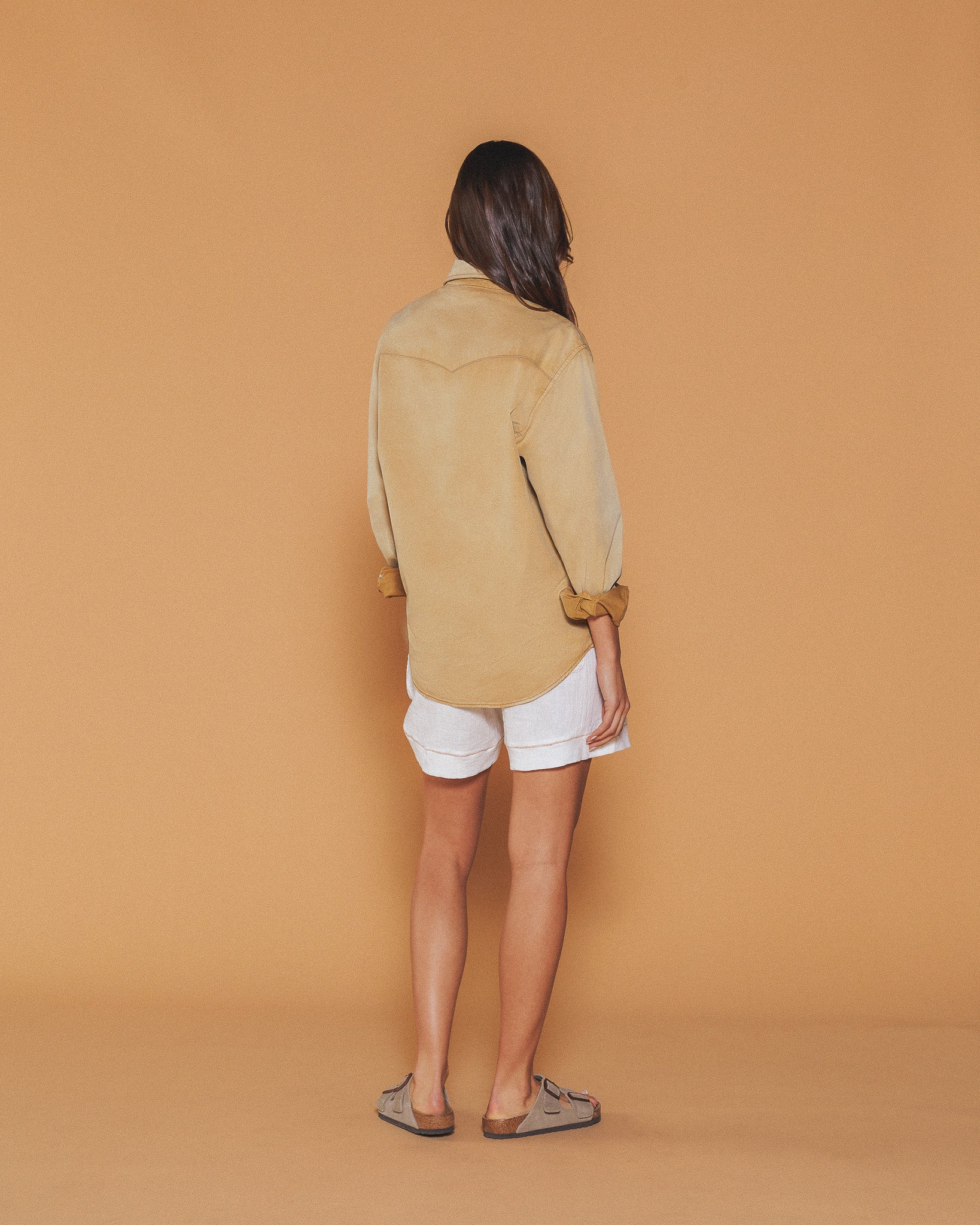 Western Snap Shirt (Tan) - Image 4