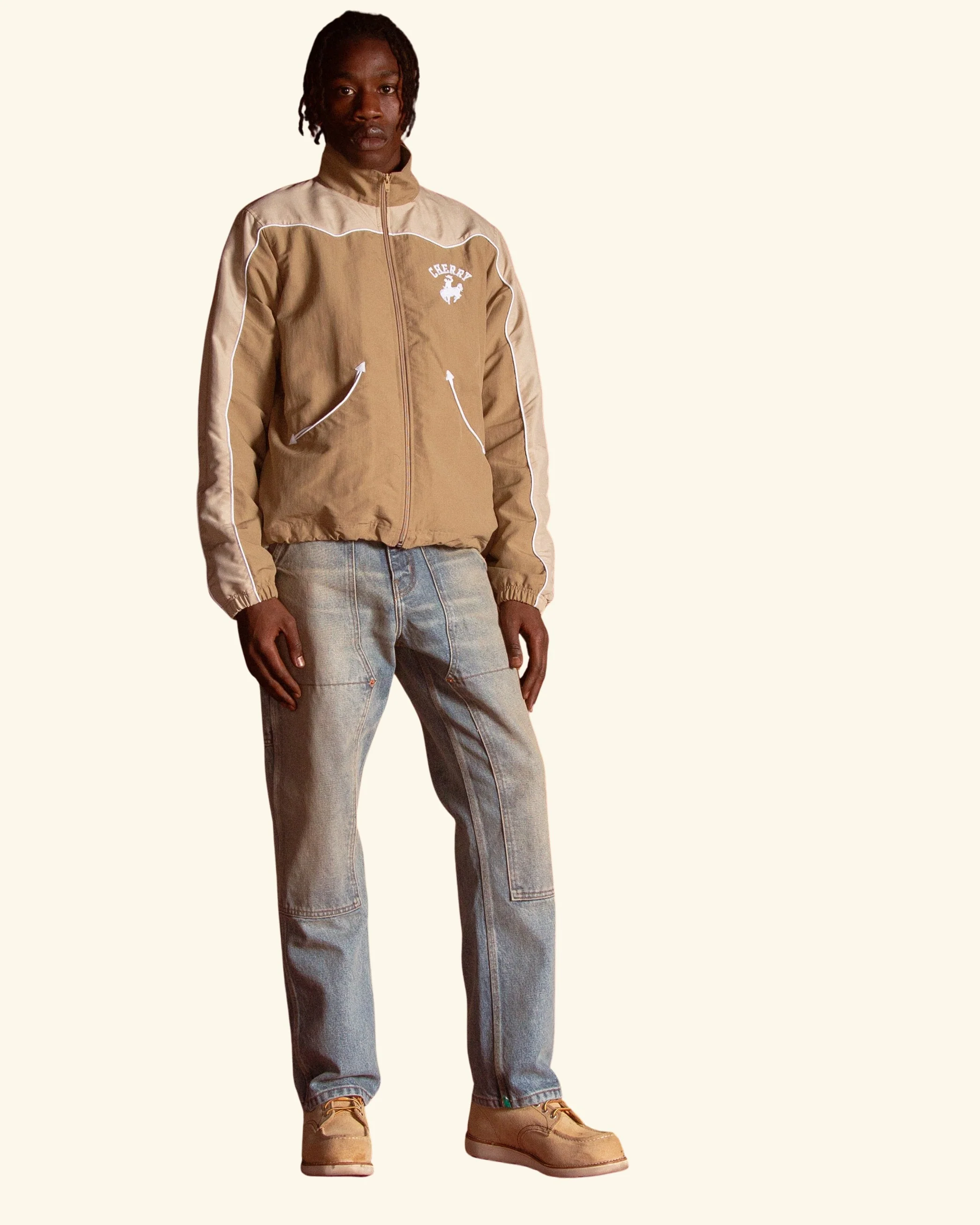 Western Track Jacket (Khaki) - Image 4