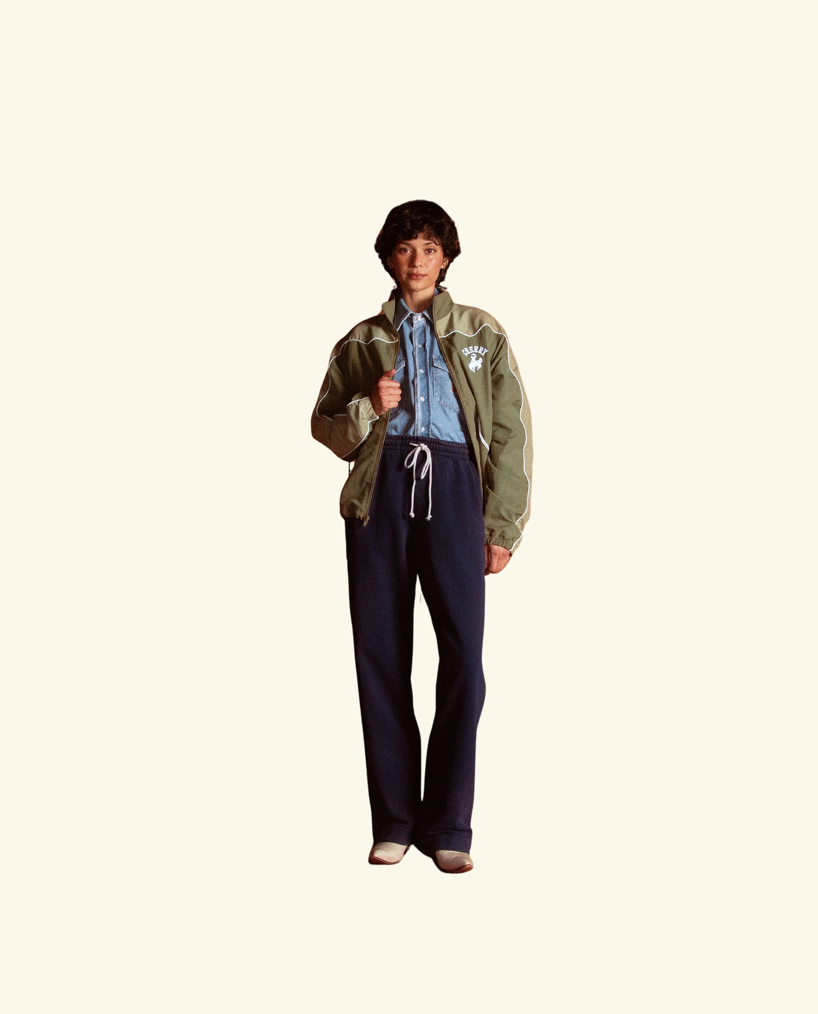 Western Track Jacket (Olive) - Image 4