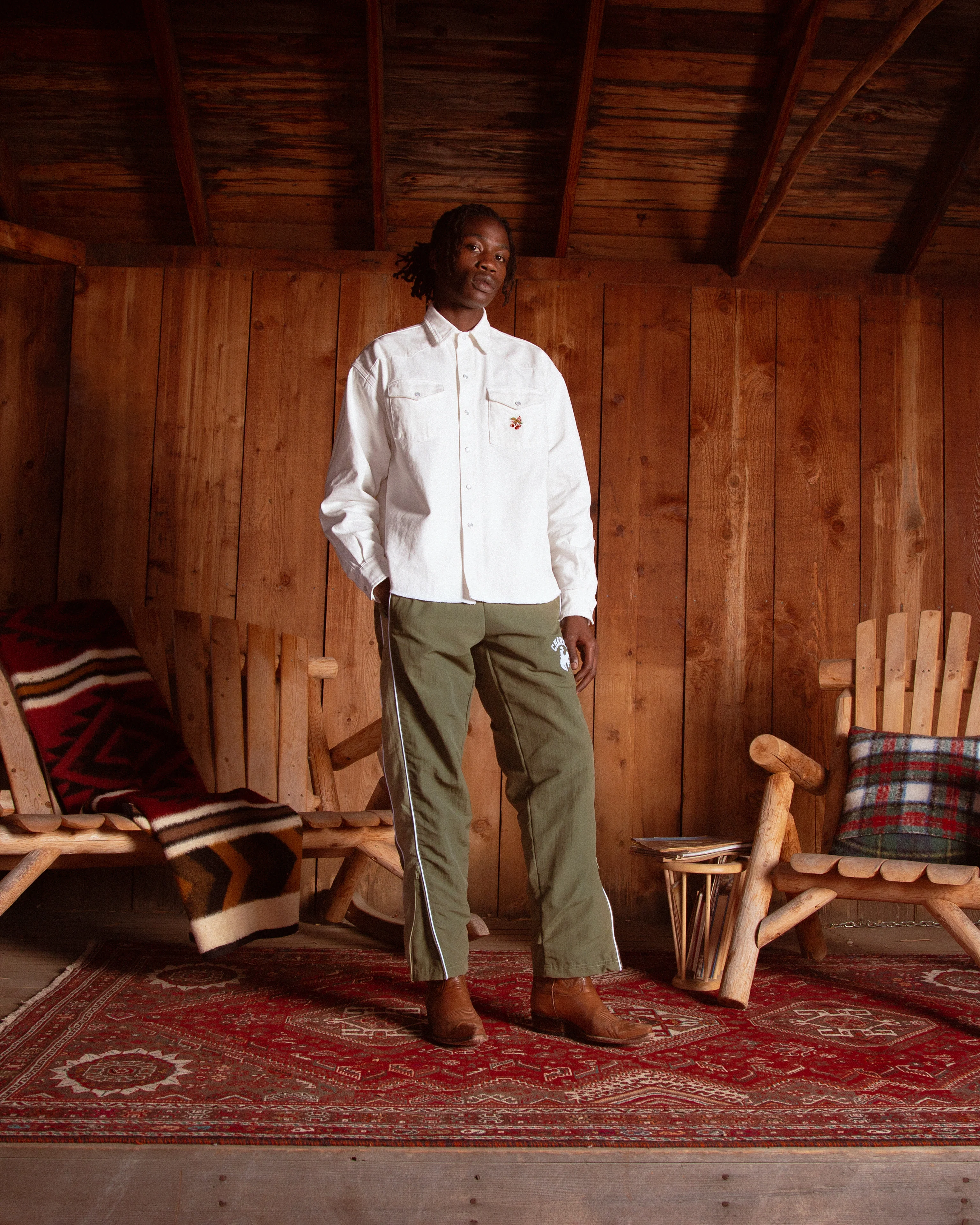 Western Track Pants (Olive) - Image 5