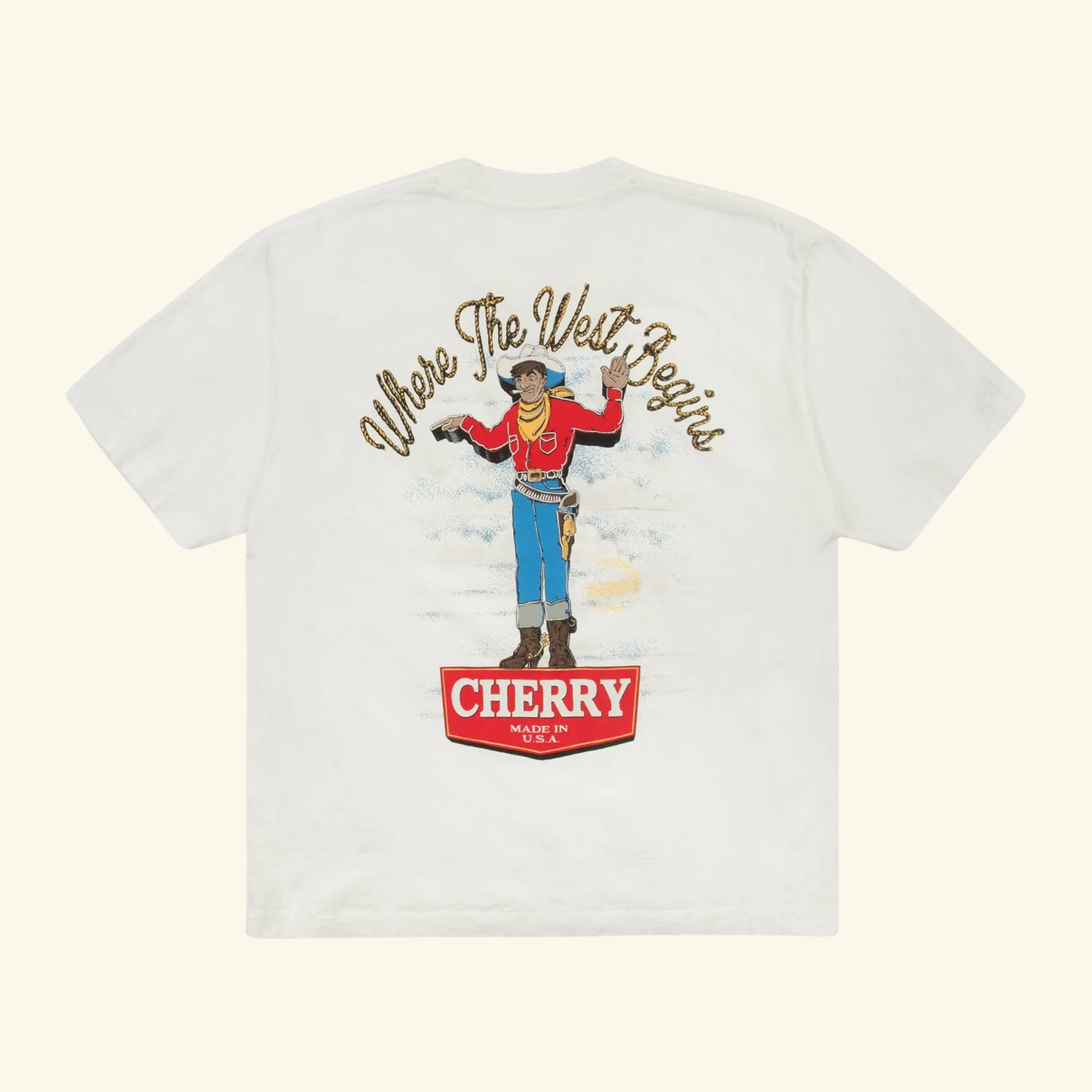 Where The West Begins Classic Pocket Tee (Vintage White)
