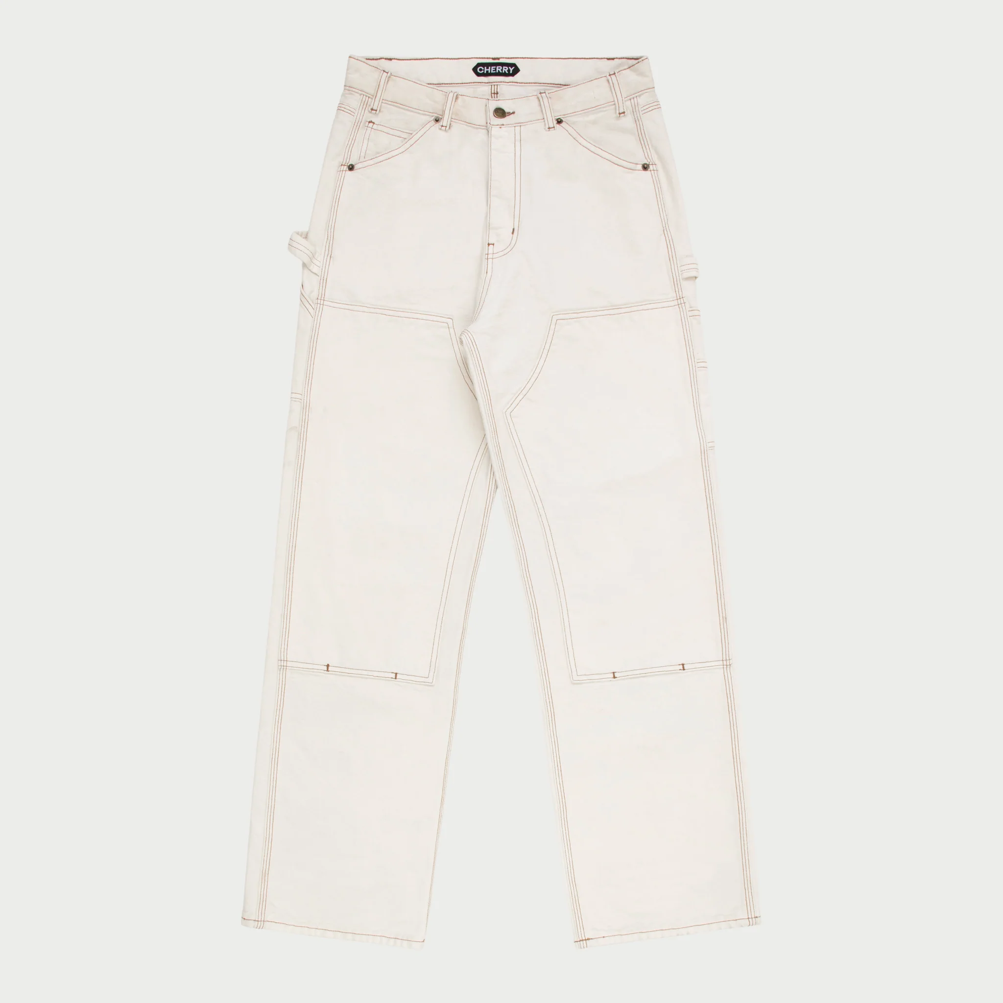 Wide Leg Canvas Double Knee