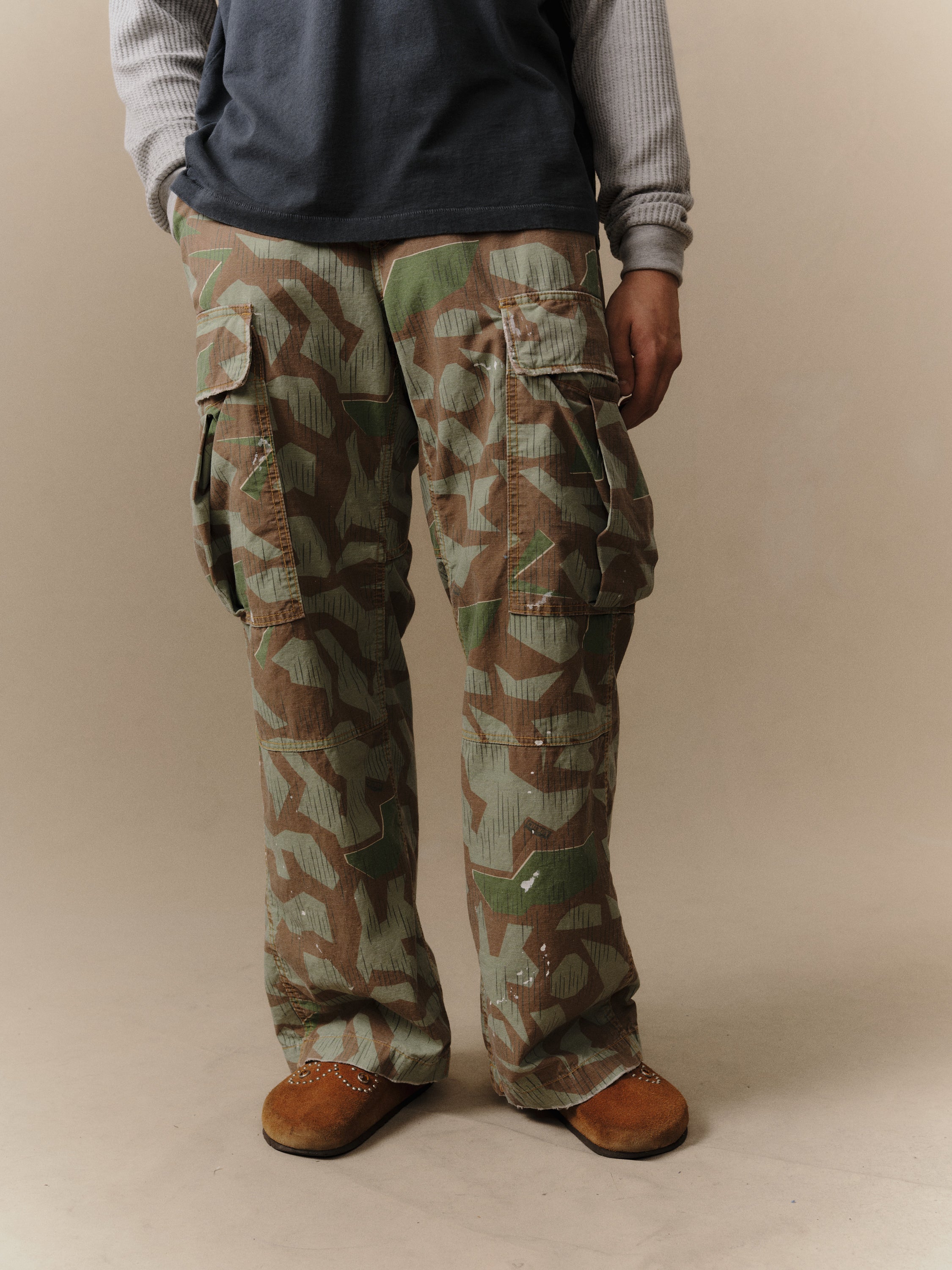 Wide Leg Cargo Pants (Camo) - Image 2