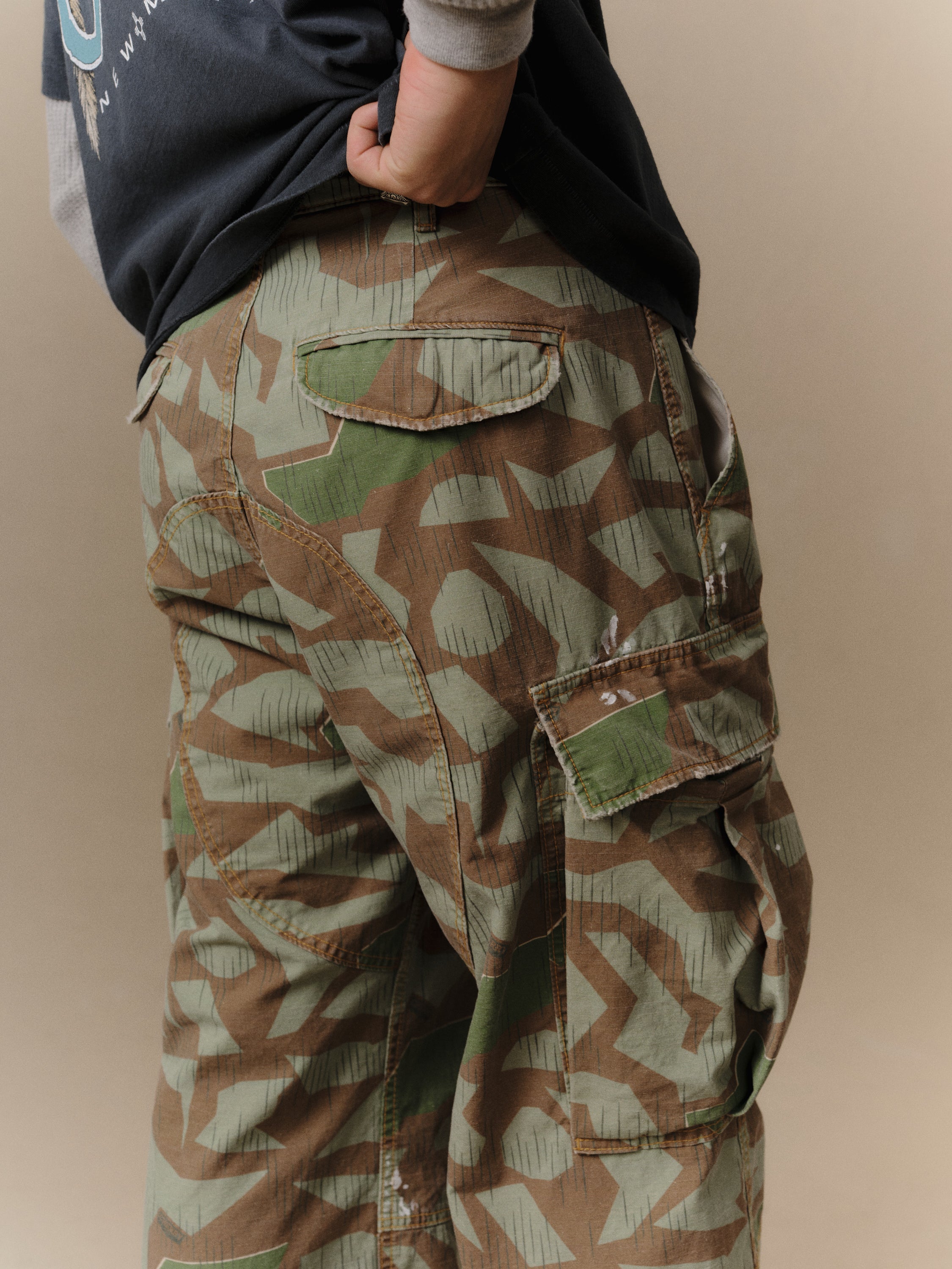 Wide Leg Cargo Pants (Camo) - Image 5