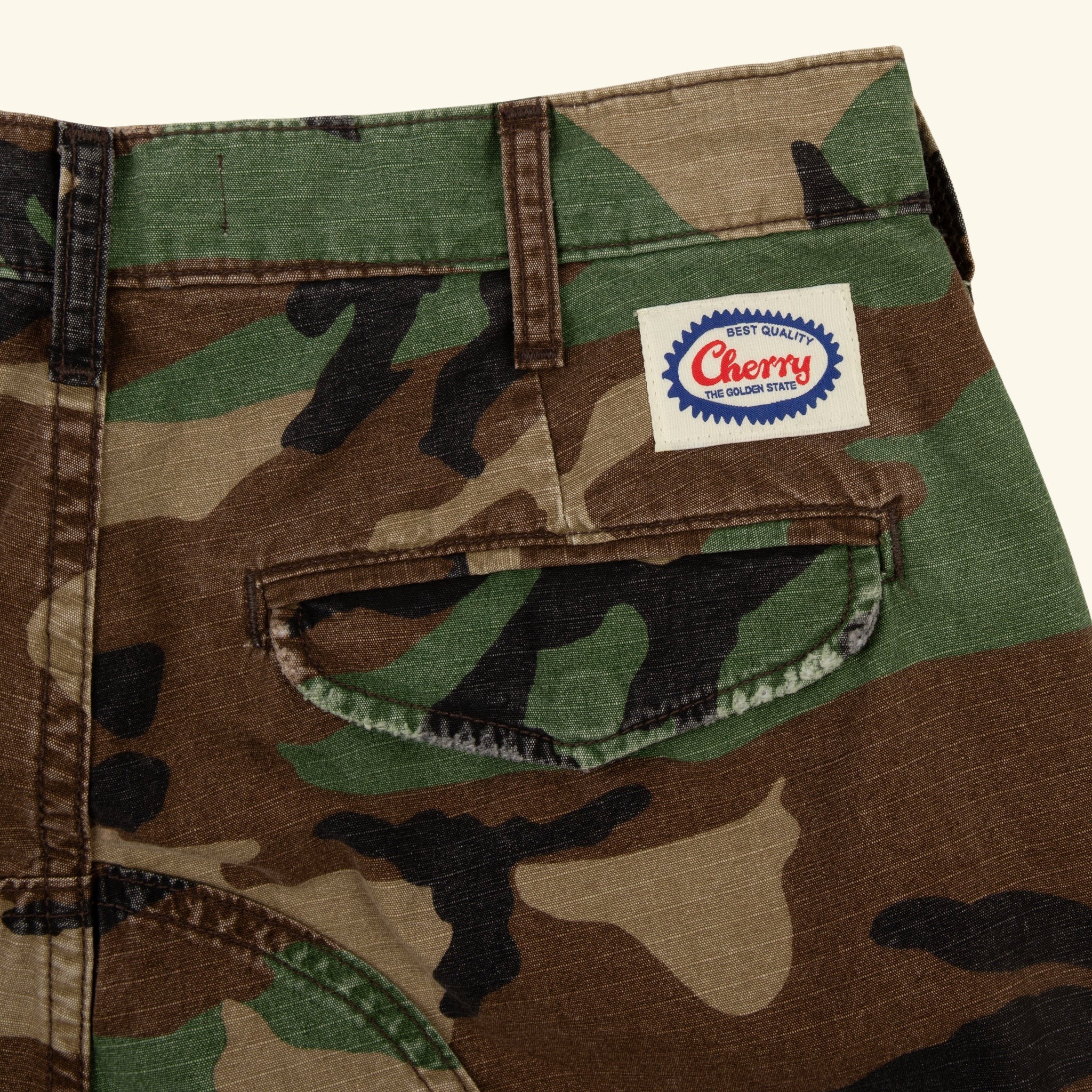 Wide Leg Cargo Shorts (Vintage Camo) - Image 7