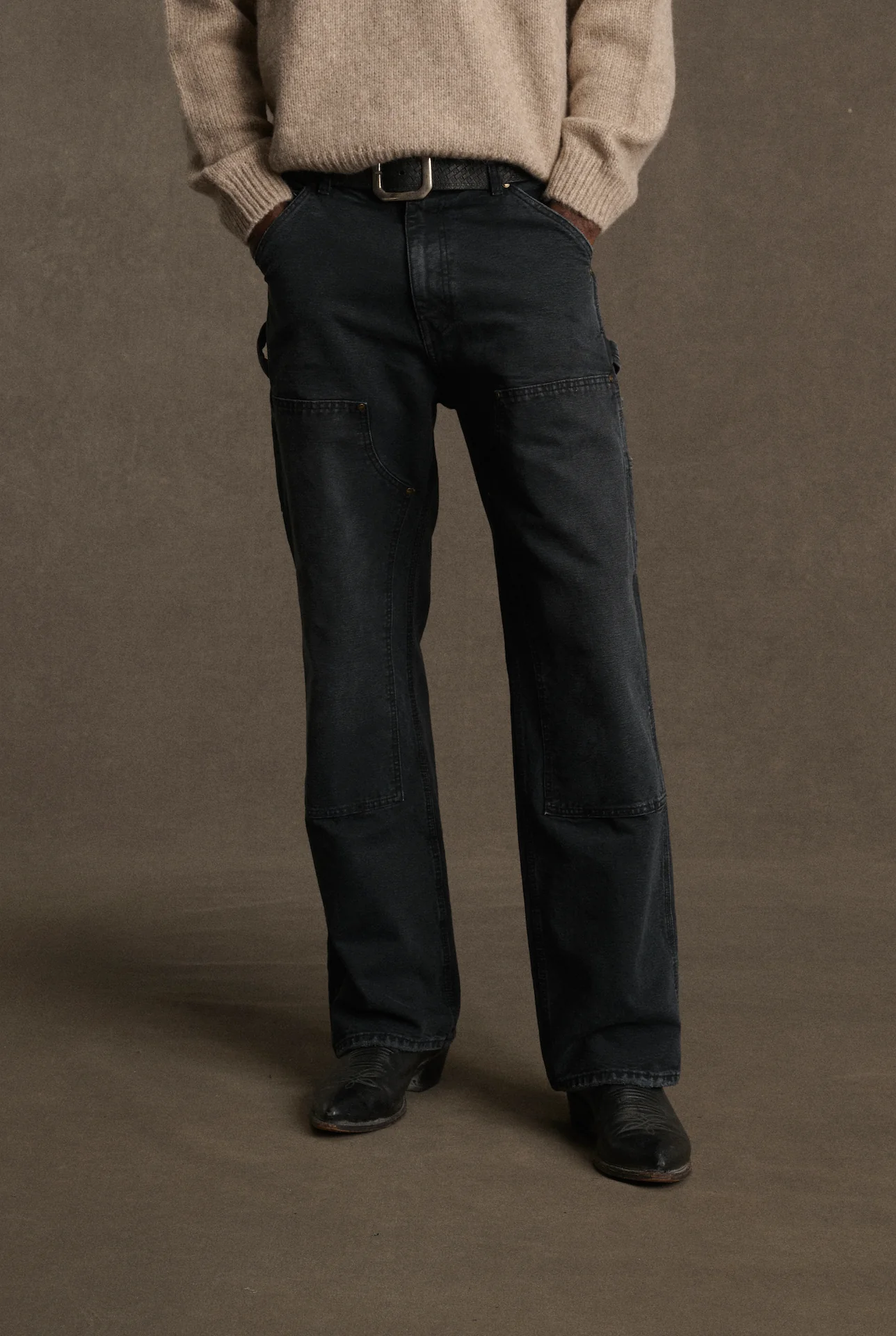 Wide Leg Double Knee (Black) - Image 2