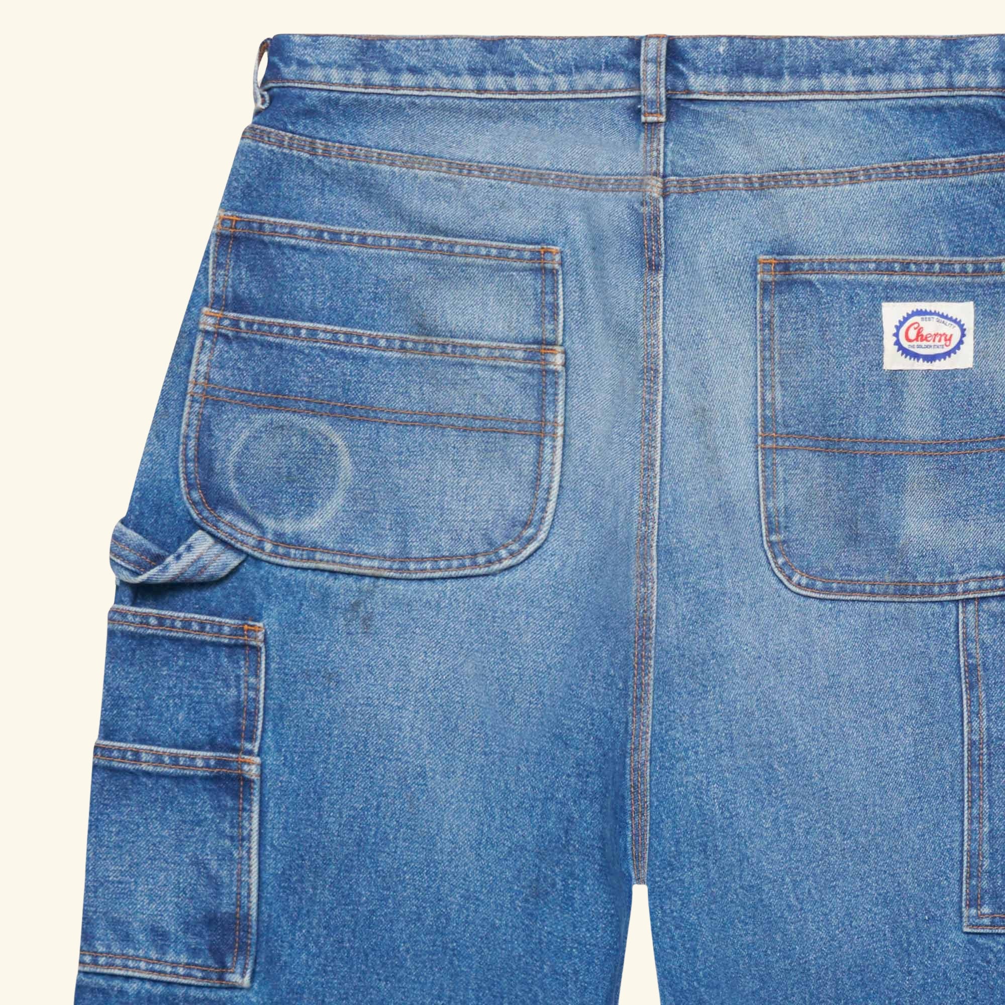 Wide-Leg Double Knee Pants (Denim) - Image 6