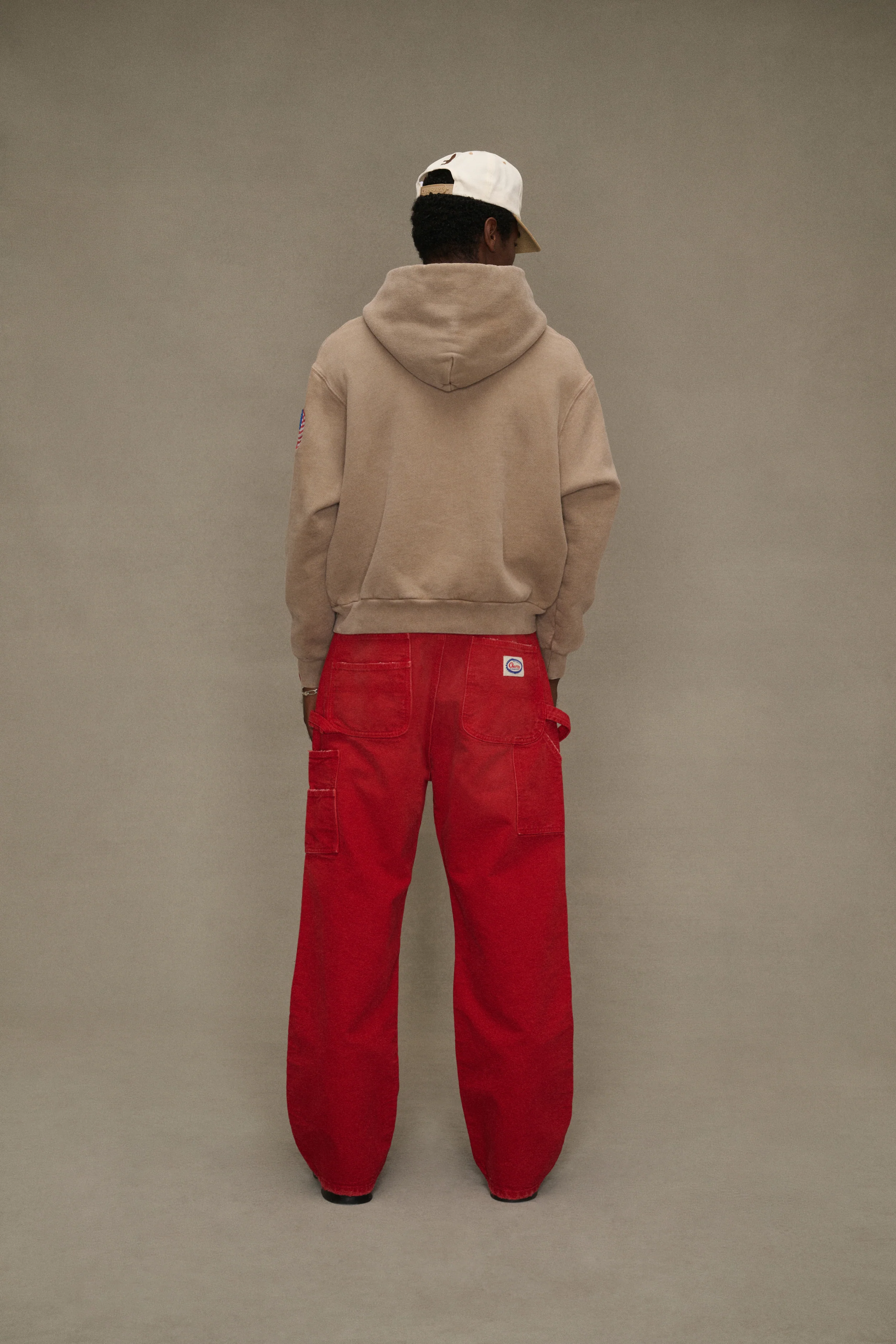 Wide-Leg Double Knee Pants (Sun Faded Red) - Image 3