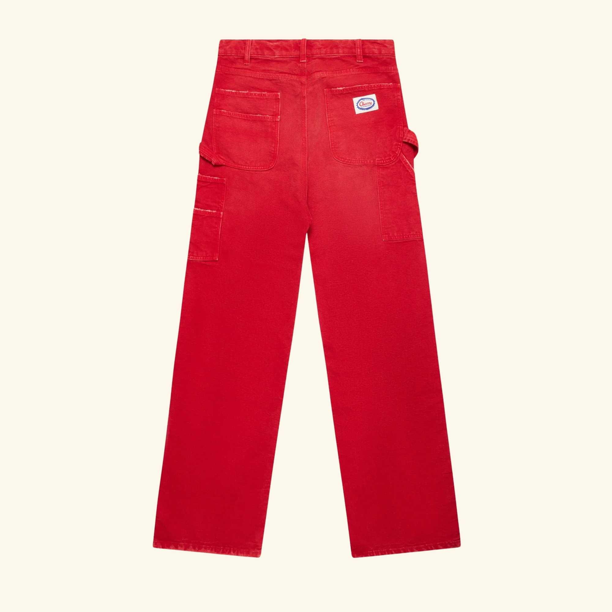 Wide-Leg Double Knee Pants (Sun Faded Red) - Image 5