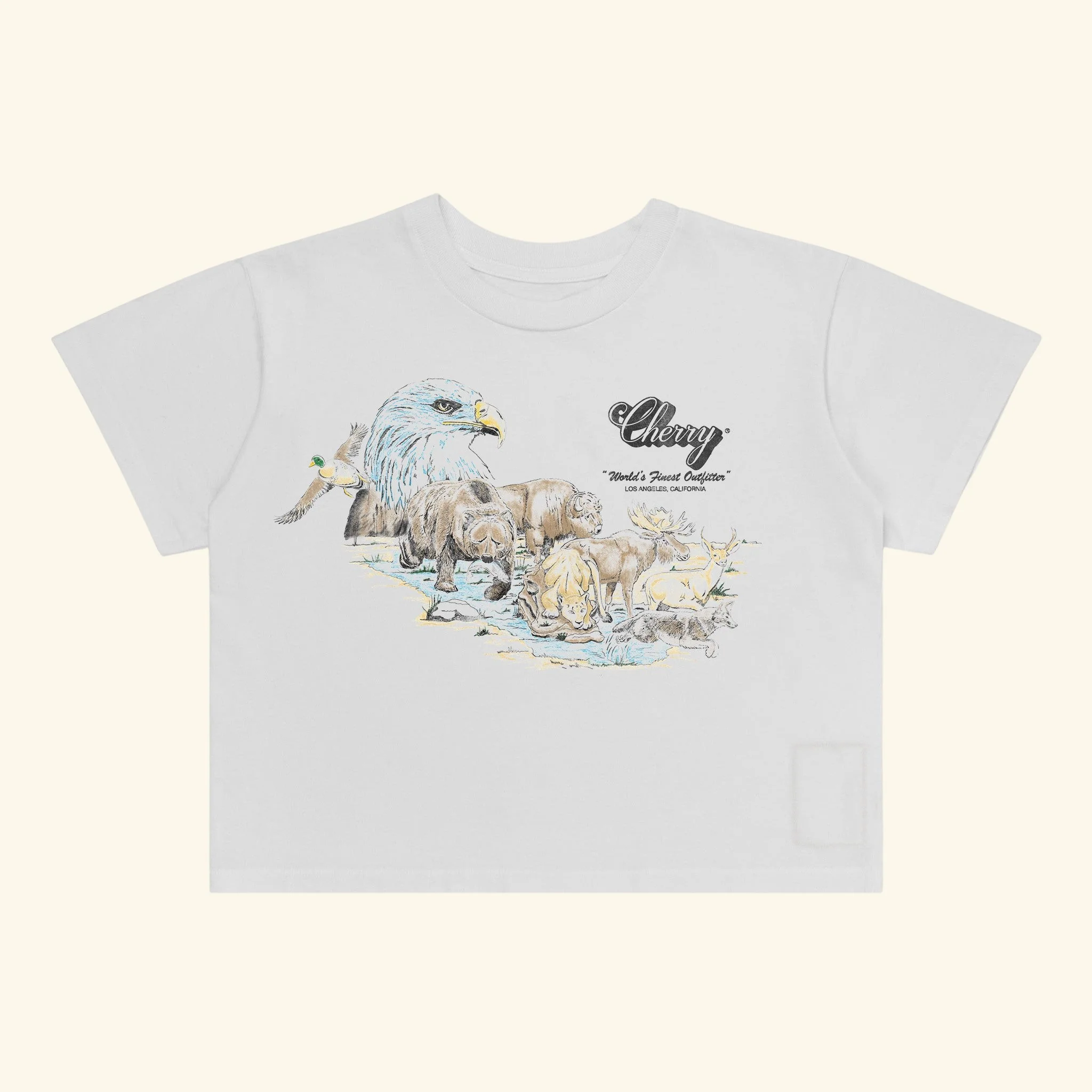 Wilderness Boxy Baby Tee (White)
