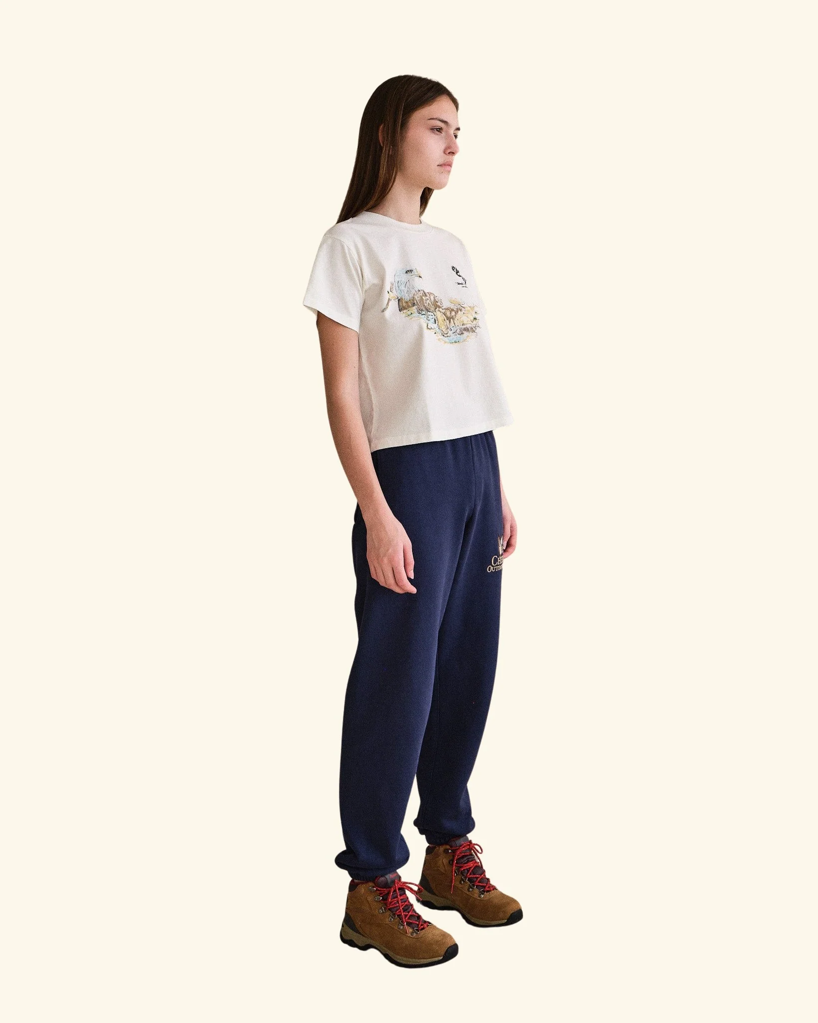 Wilderness Boxy Baby Tee (White) - Image 4