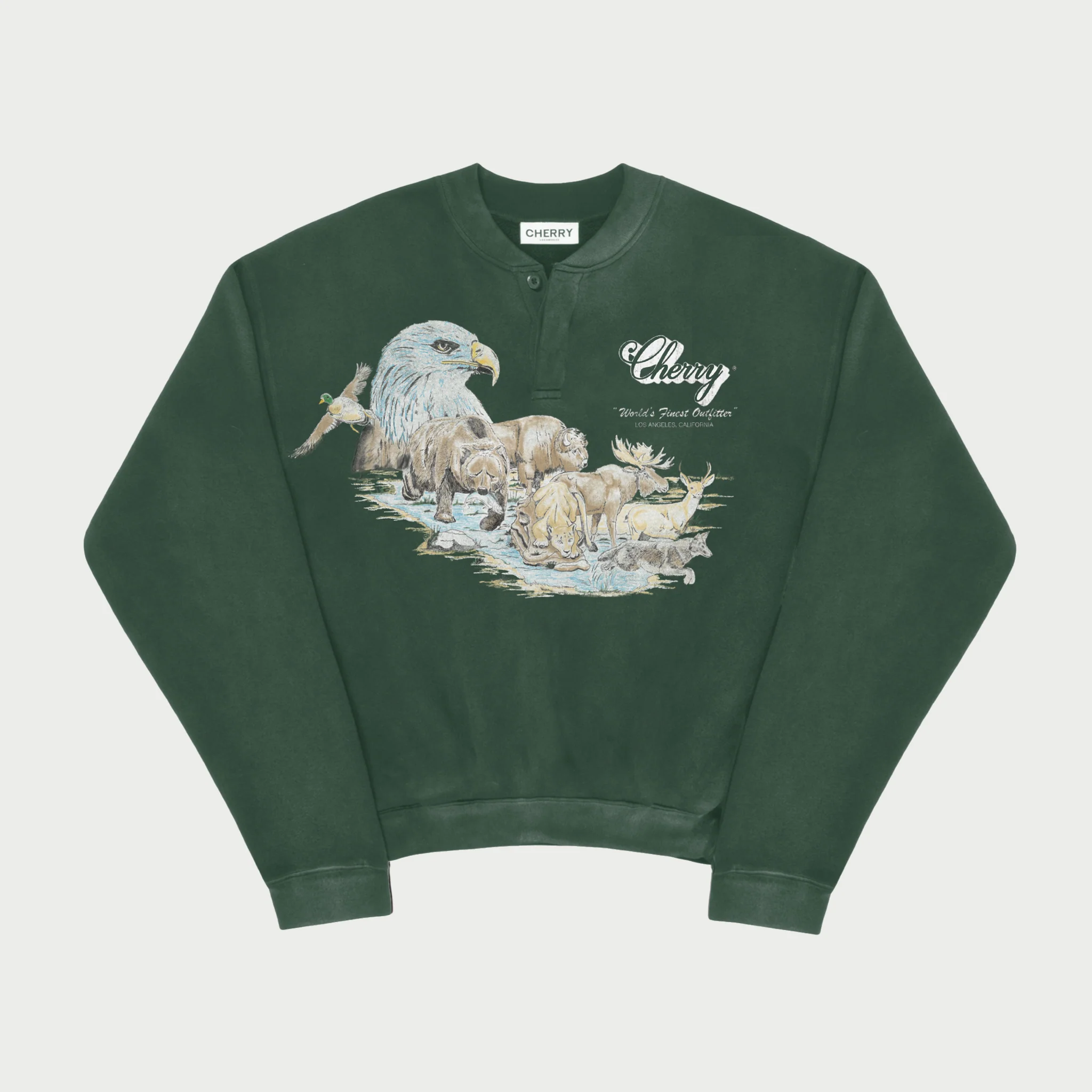Wilderness Henley Crewneck (Green)