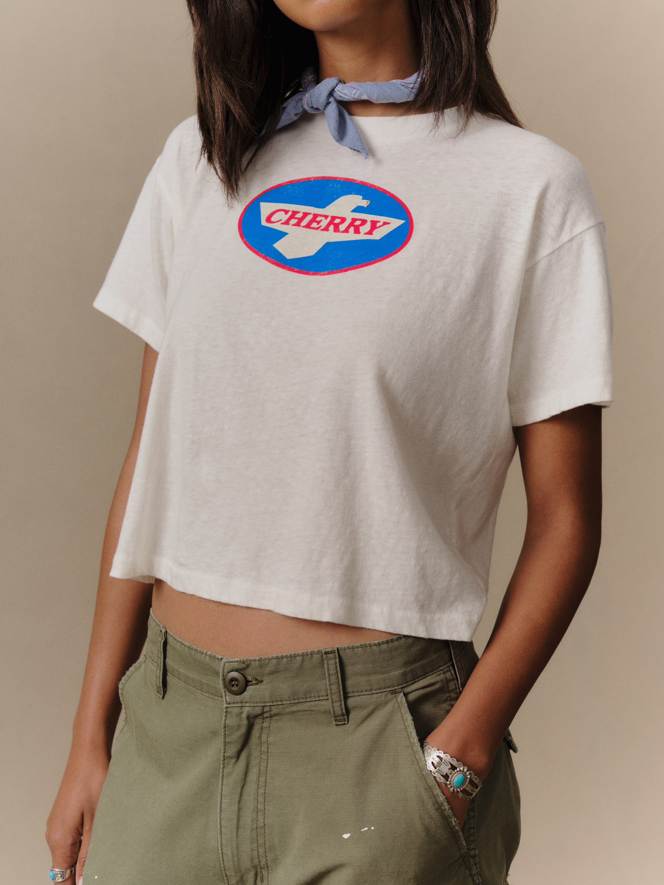 Wings Boxy Baby Tee (Vintage White) - Image 3