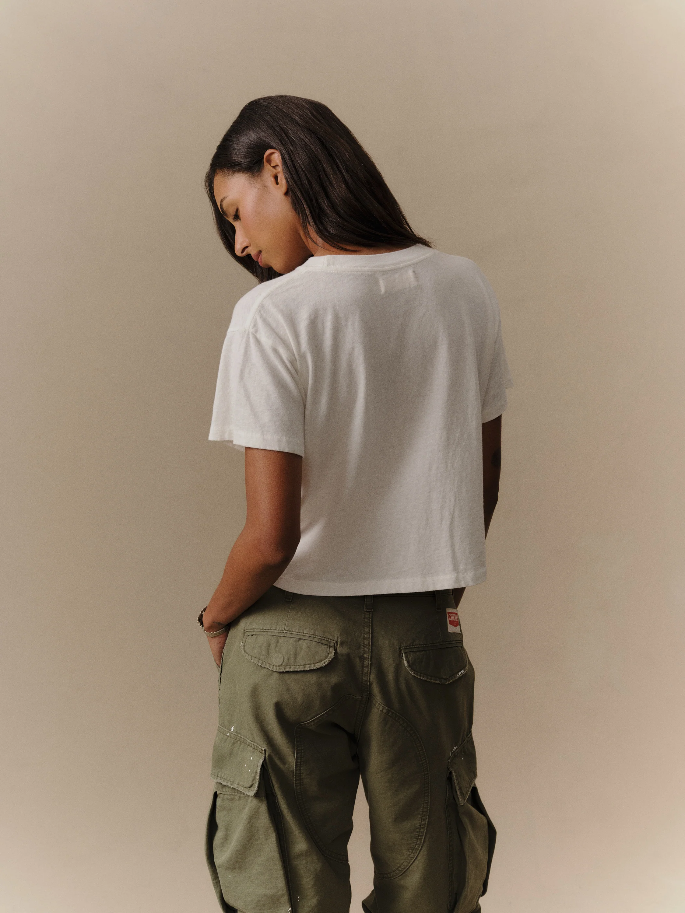 Wings Boxy Baby Tee (Vintage White) - Image 4