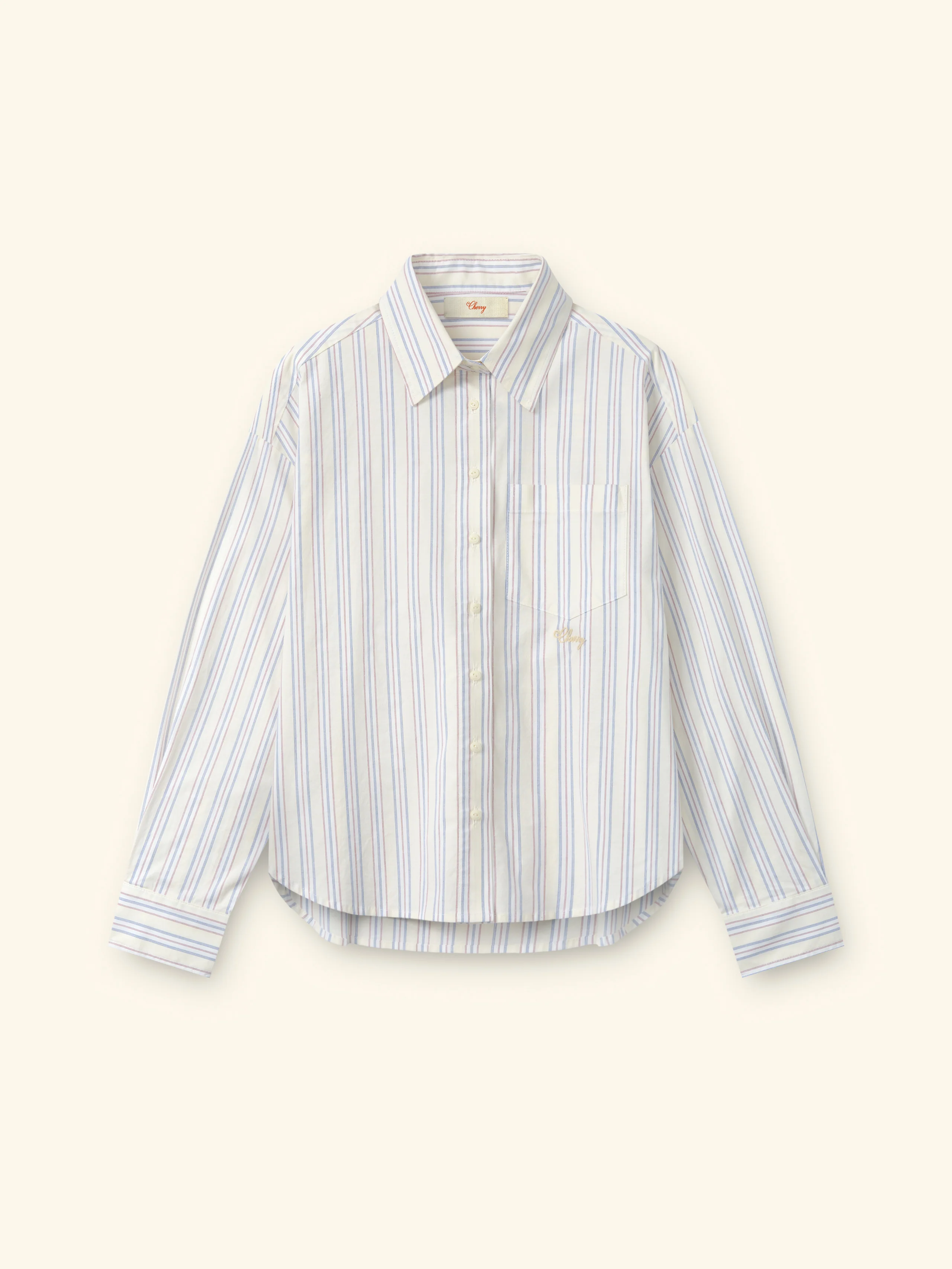 Women's Boxy Stripe Button Up