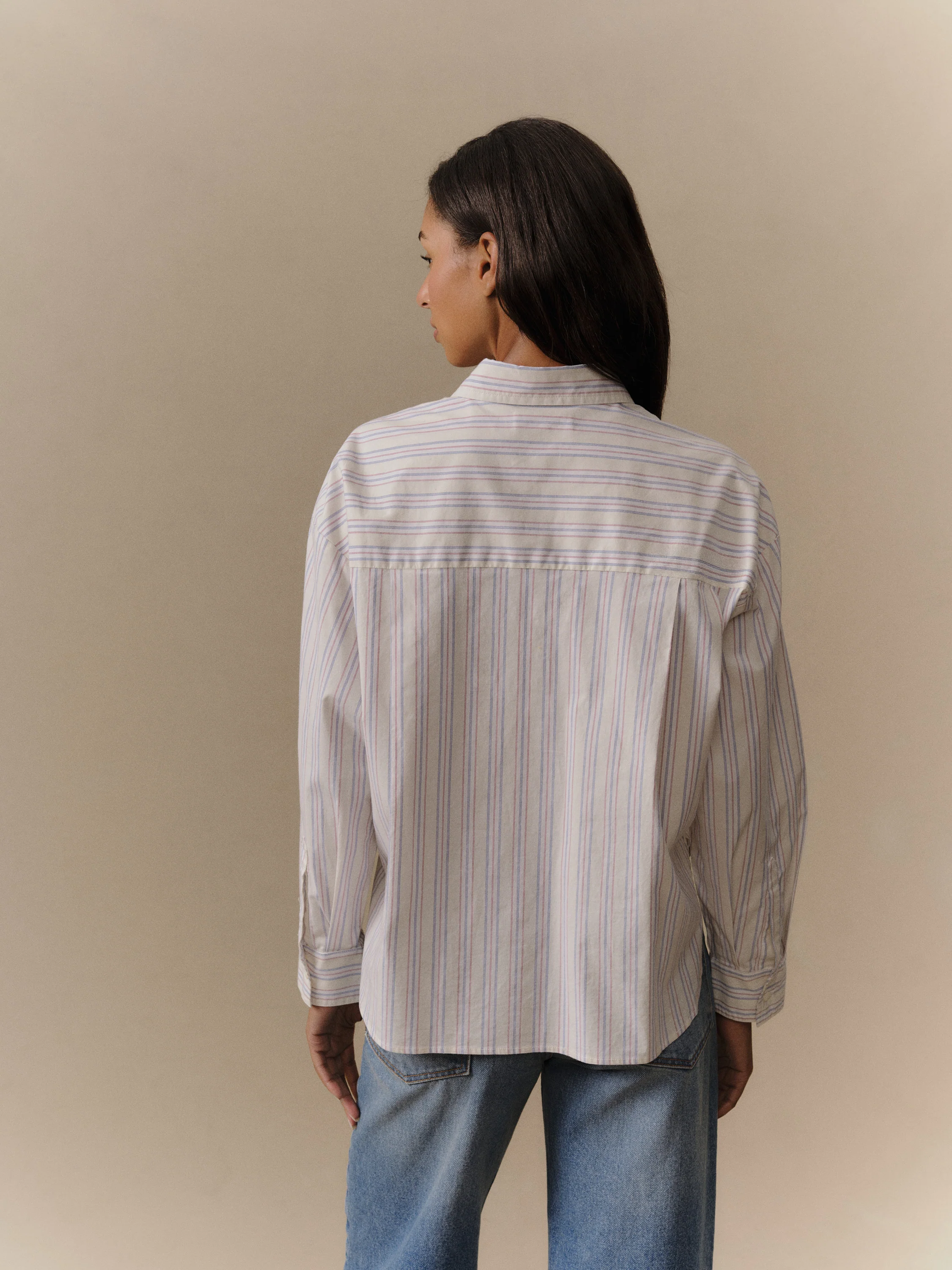 Women's Boxy Stripe Button Up - Image 4