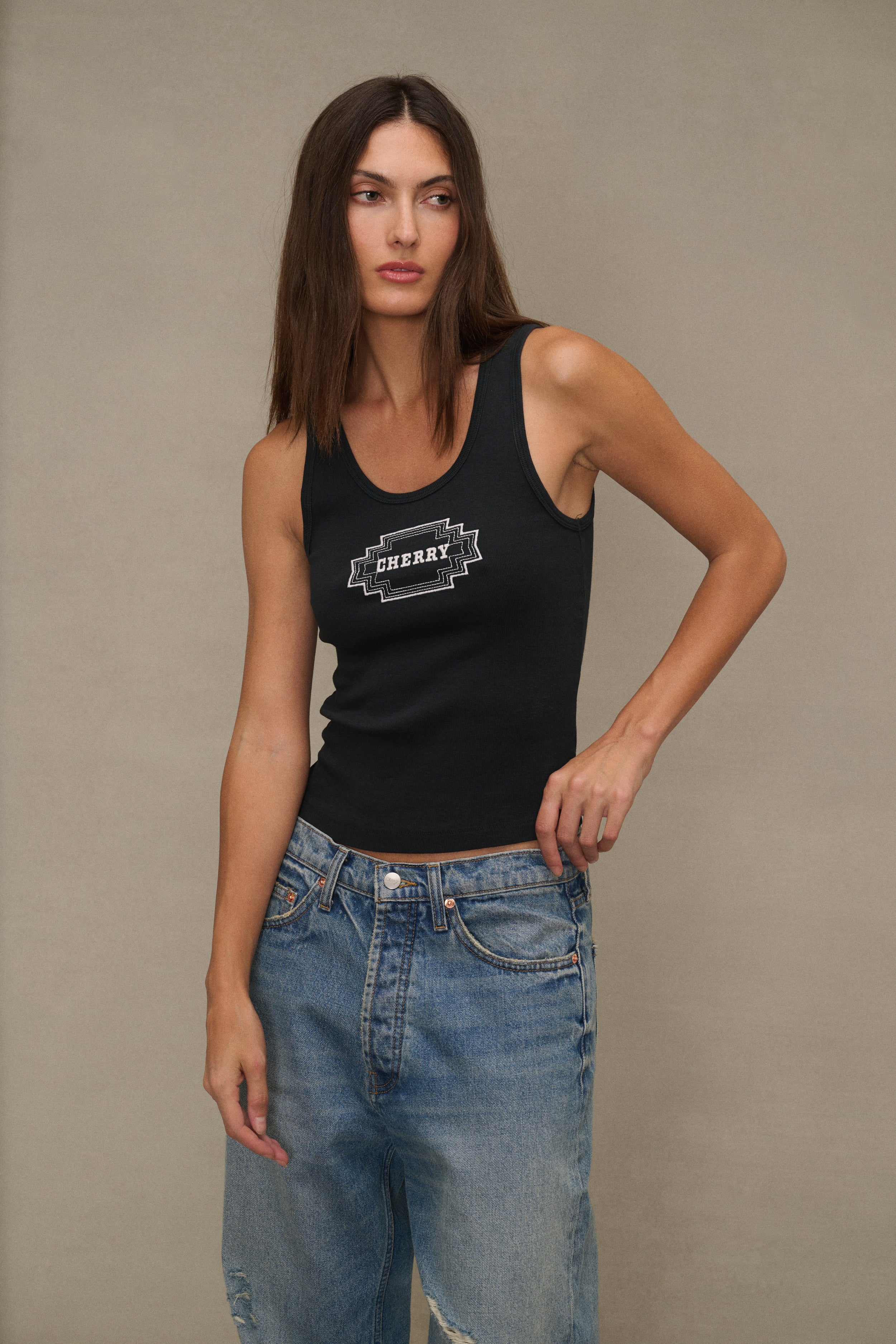 Women's Frontier Tank (Vintage Black) - Image 4