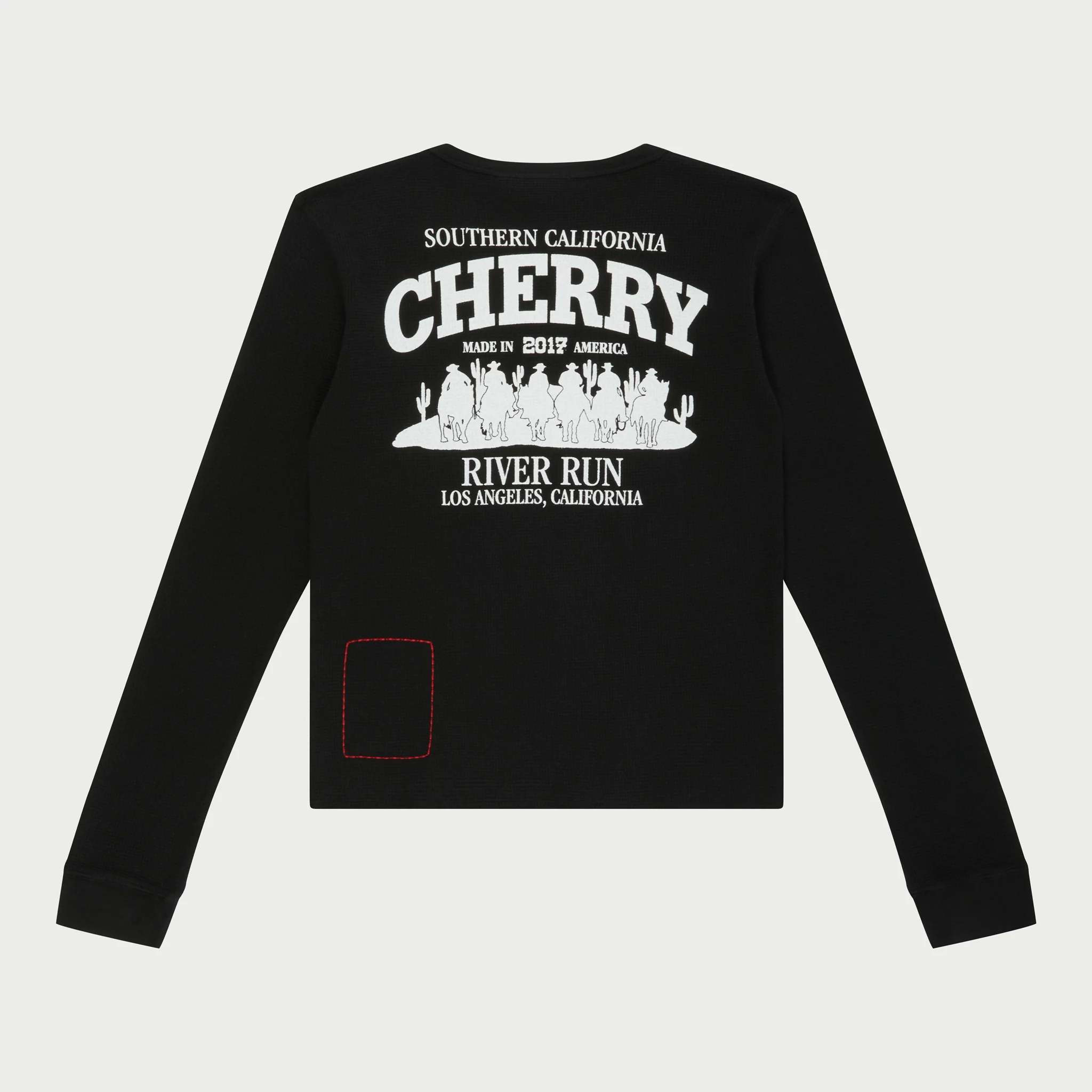 Women's Thermal Long Sleeve Tee (Black) - Image 2