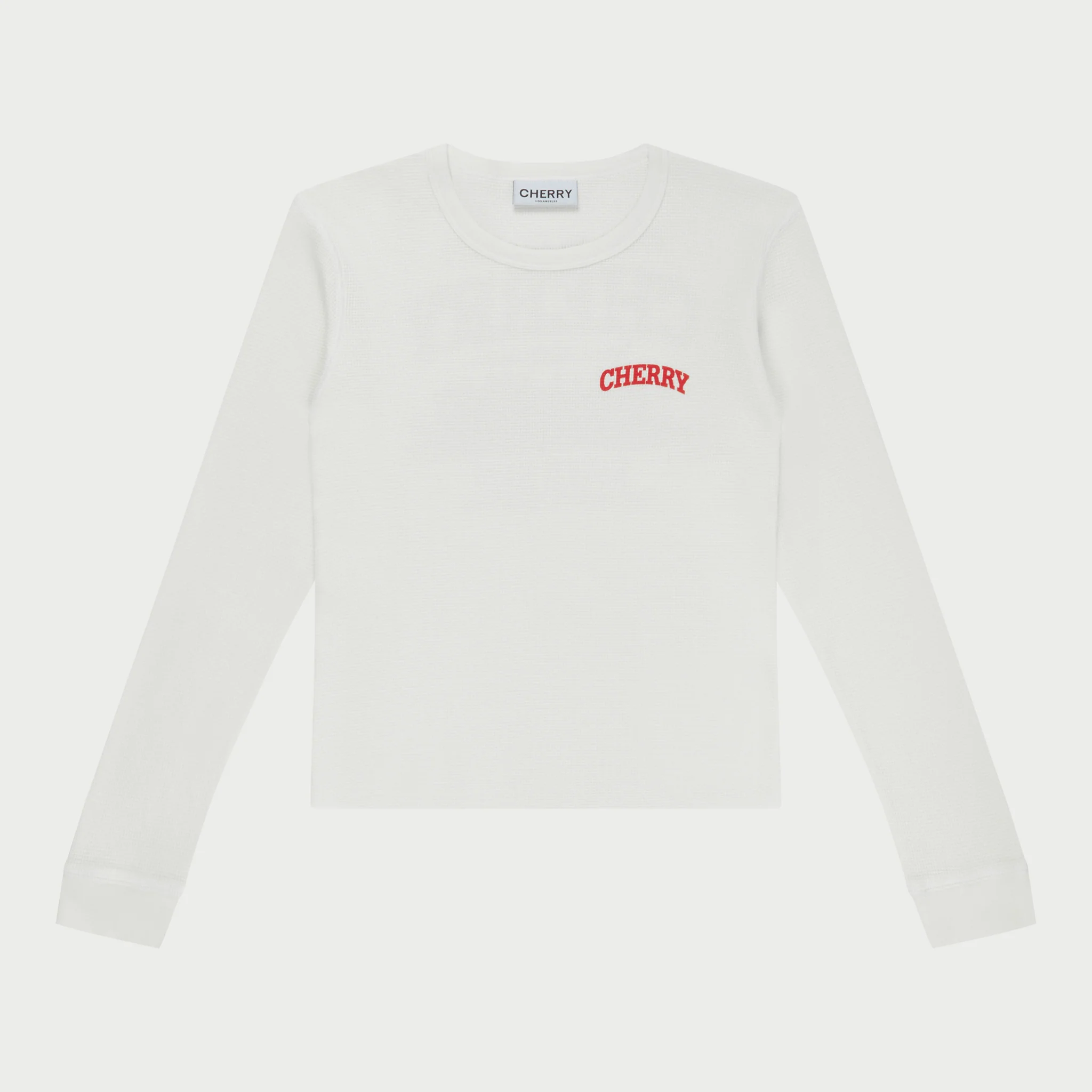 Women's Thermal Long Sleeve Tee (White)