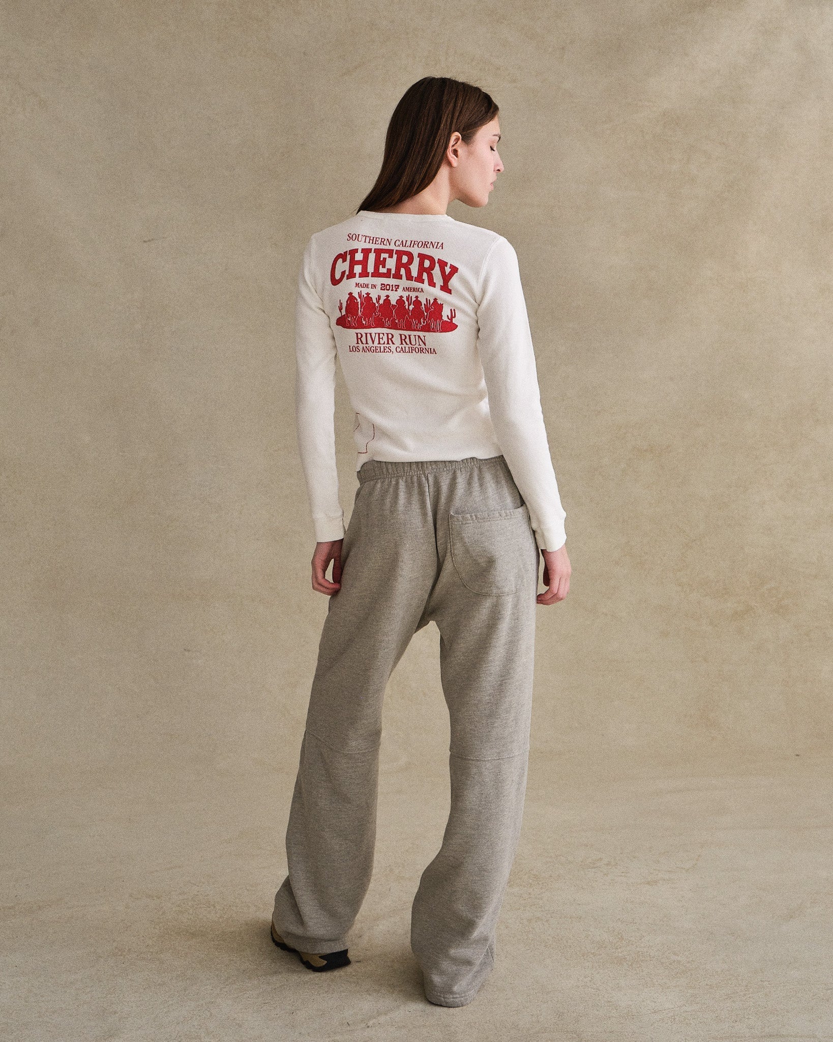 Women's Thermal Long Sleeve Tee (White) - Image 6