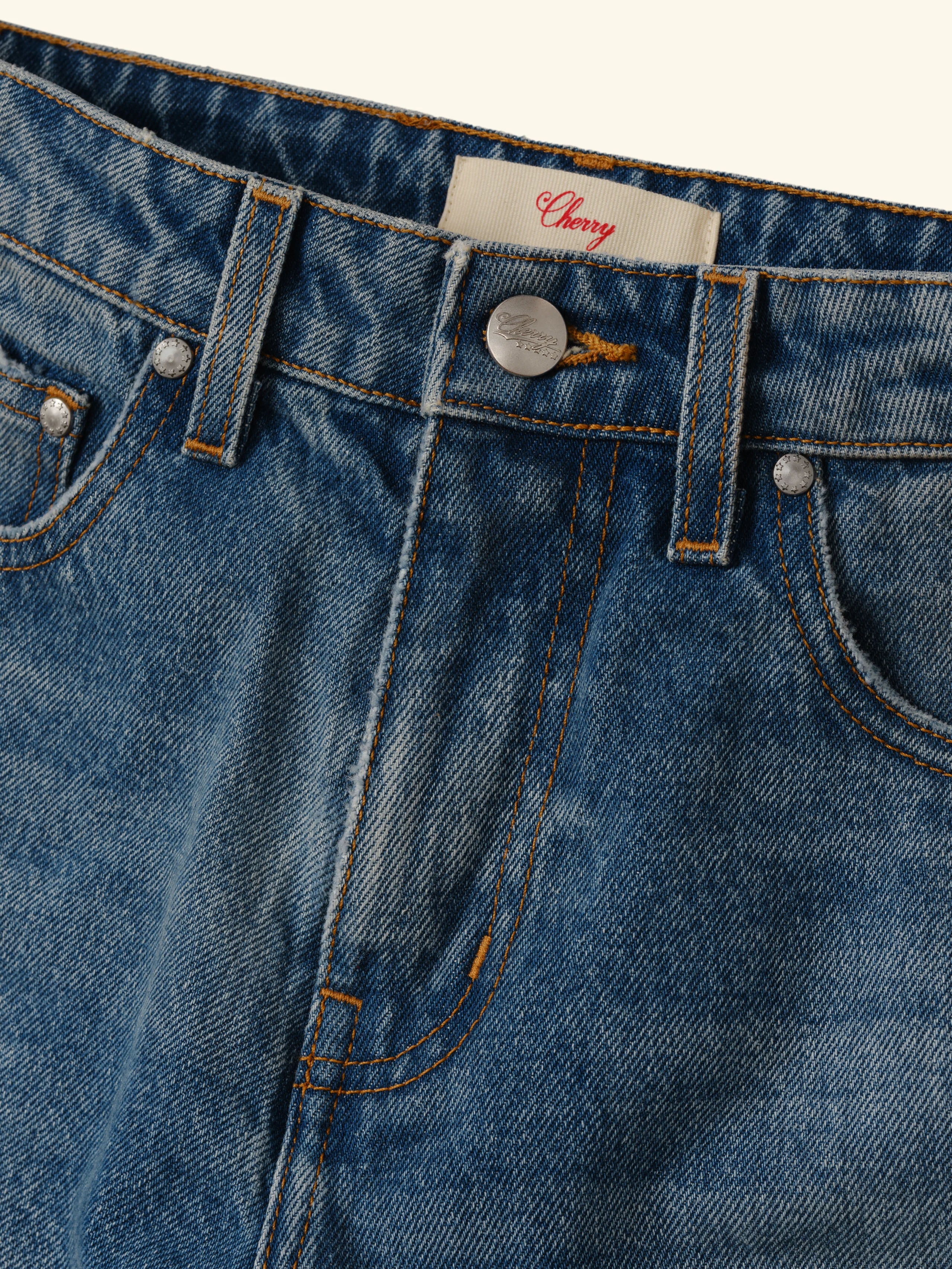 Women's Wide Leg Denim (Medium Wash) - Image 7