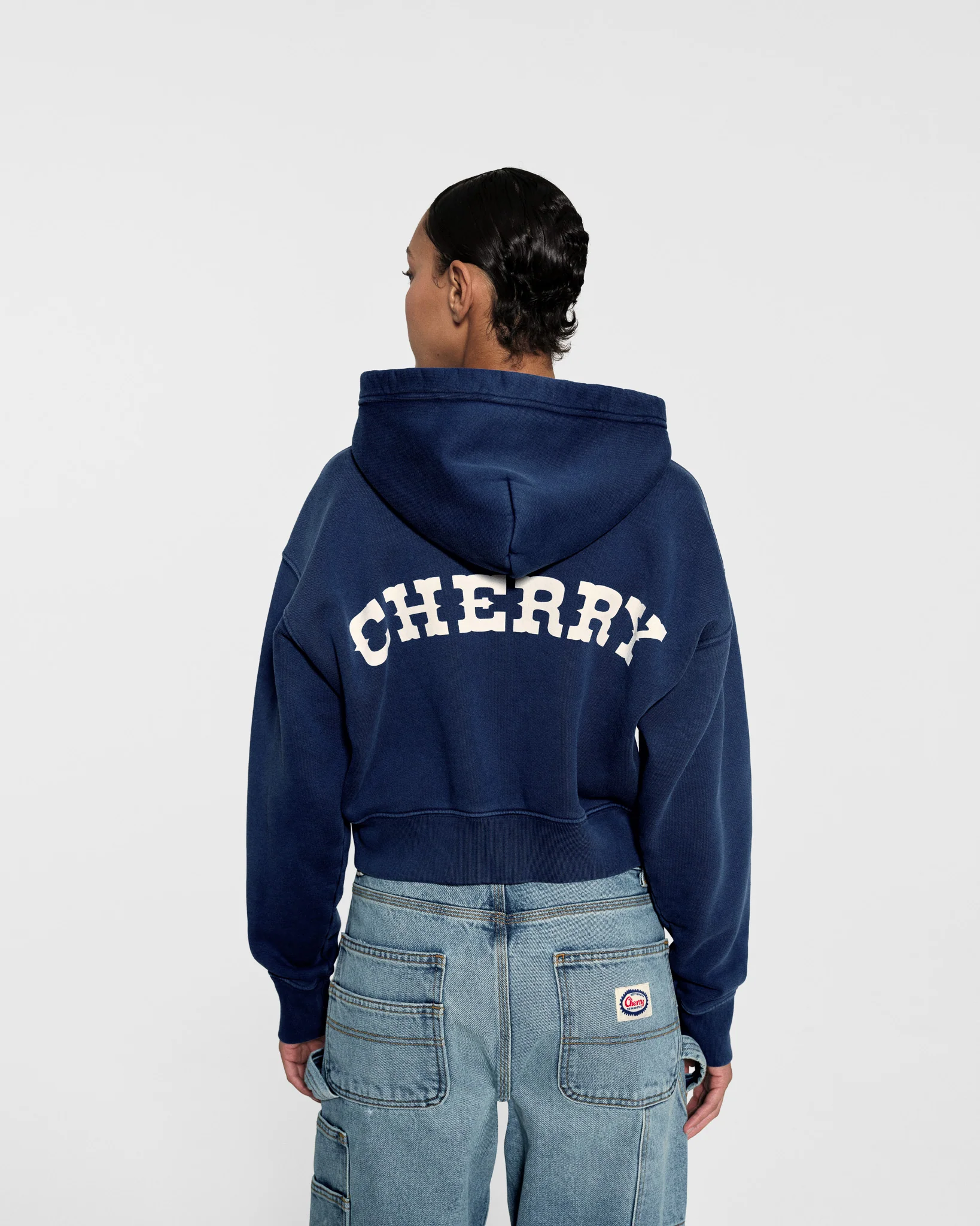 Women's Cropped Zip-Up Hoodie - Image 5