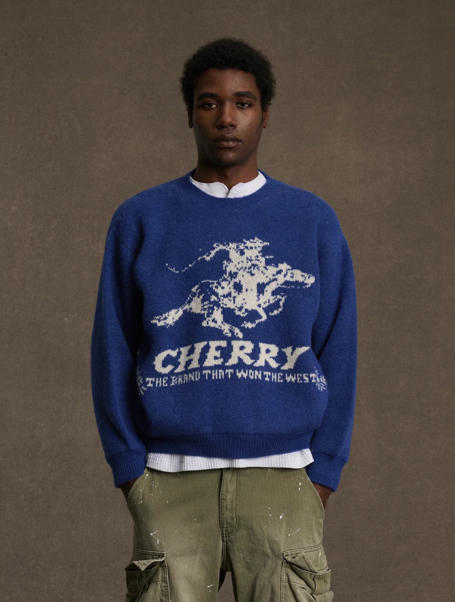 Won The West Knit Crew (Royal Blue) - Image 2