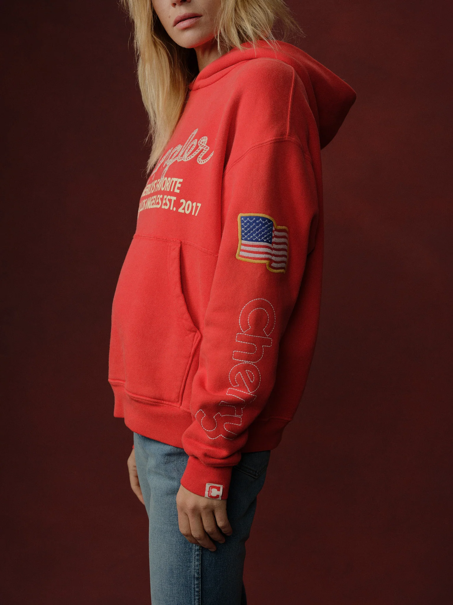 Cherry x Wrangler Hoodie (Red) - Image 5