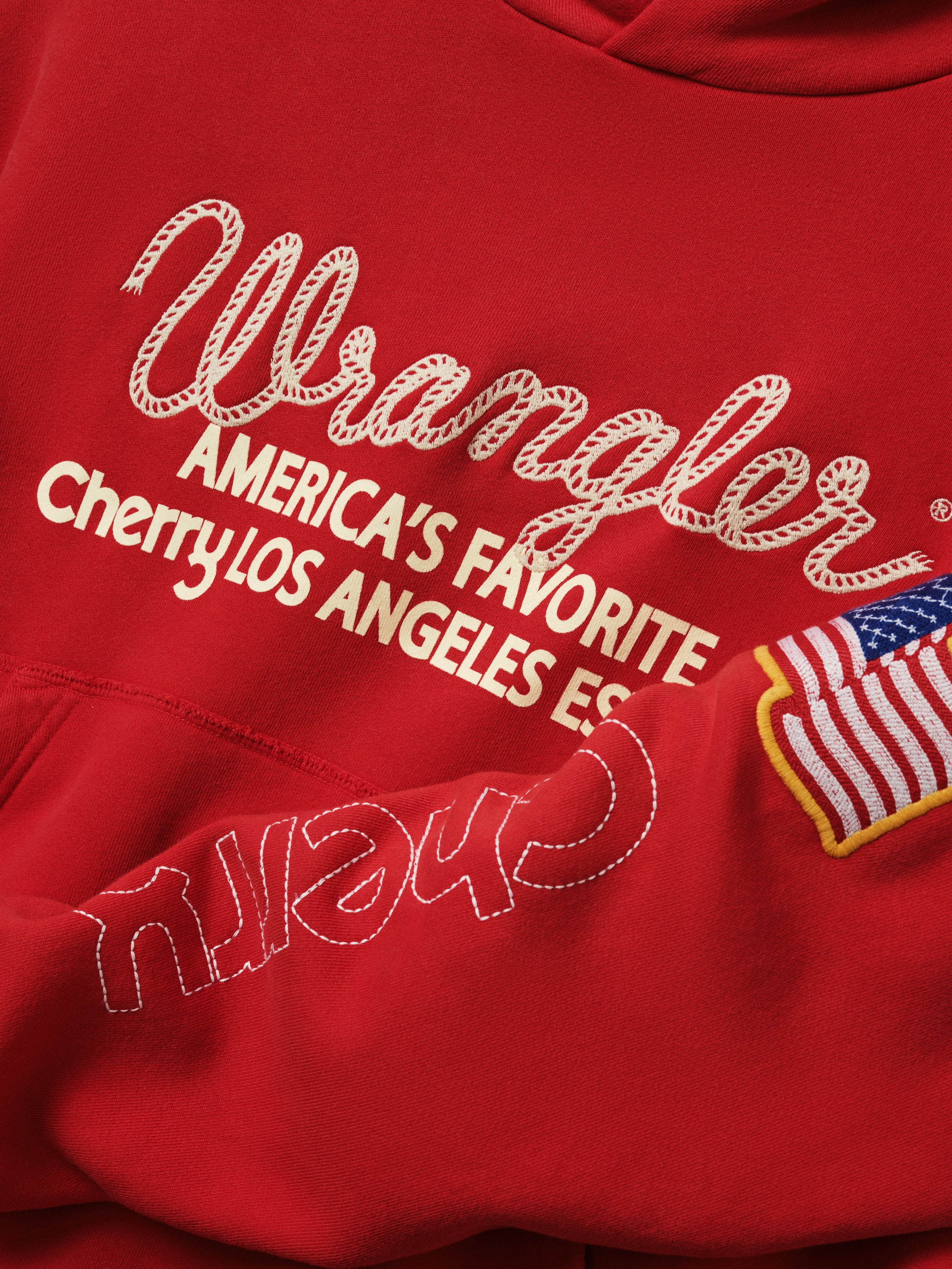 Cherry x Wrangler Hoodie (Red) - Image 7
